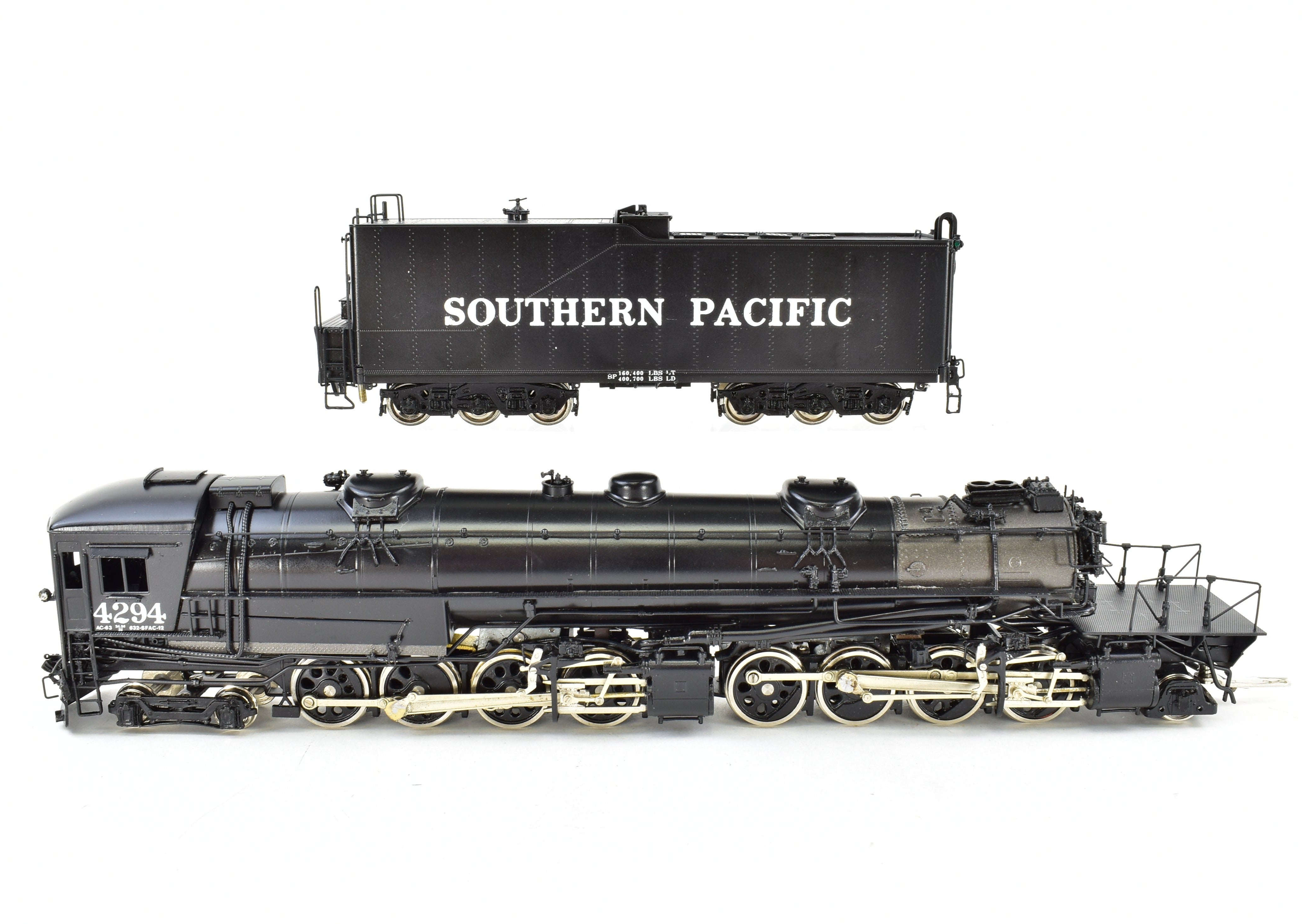 HO Scale Brass Model Train - Sunset Models Southern Pacific AC - 12 4 - 8 - 8 - 2 Cab Forward Freight Locomotive, Road Number 4294