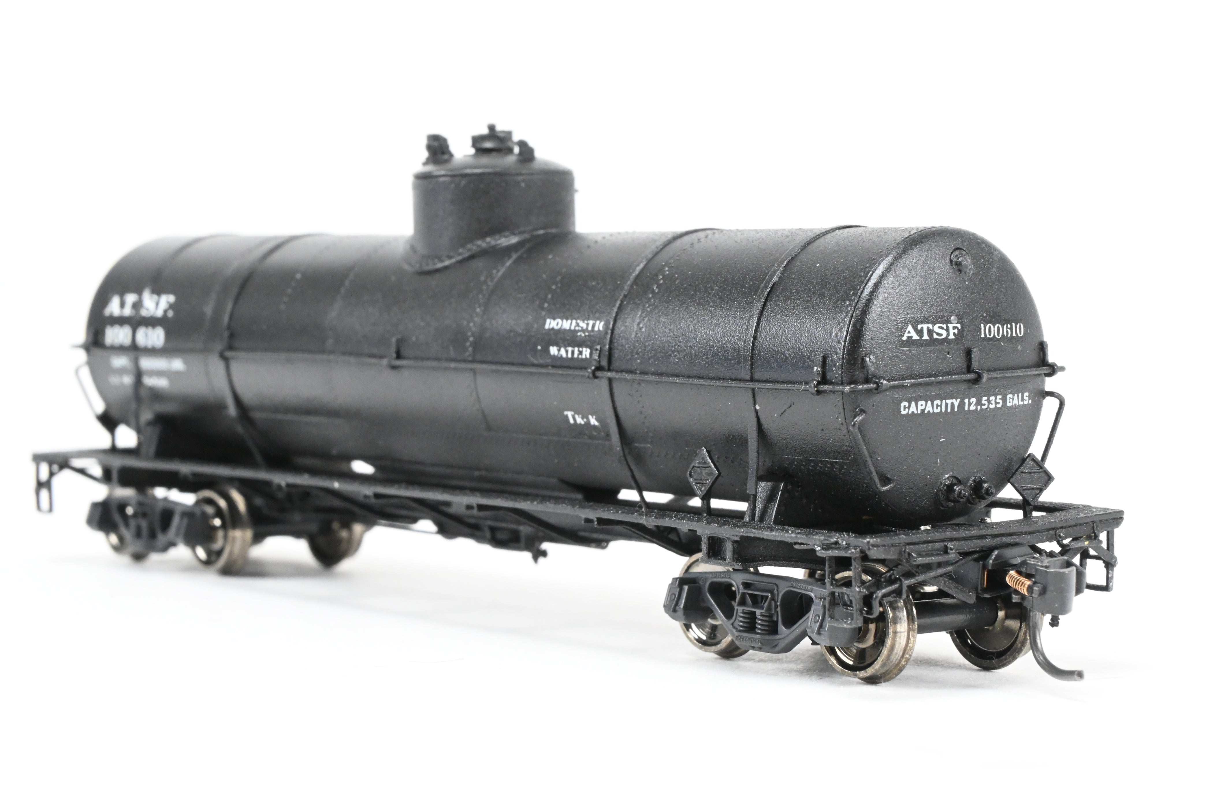Custom Painted HO Brass ATSF - Santa Fe Tk - K Tank Car #100610 by Pecos River