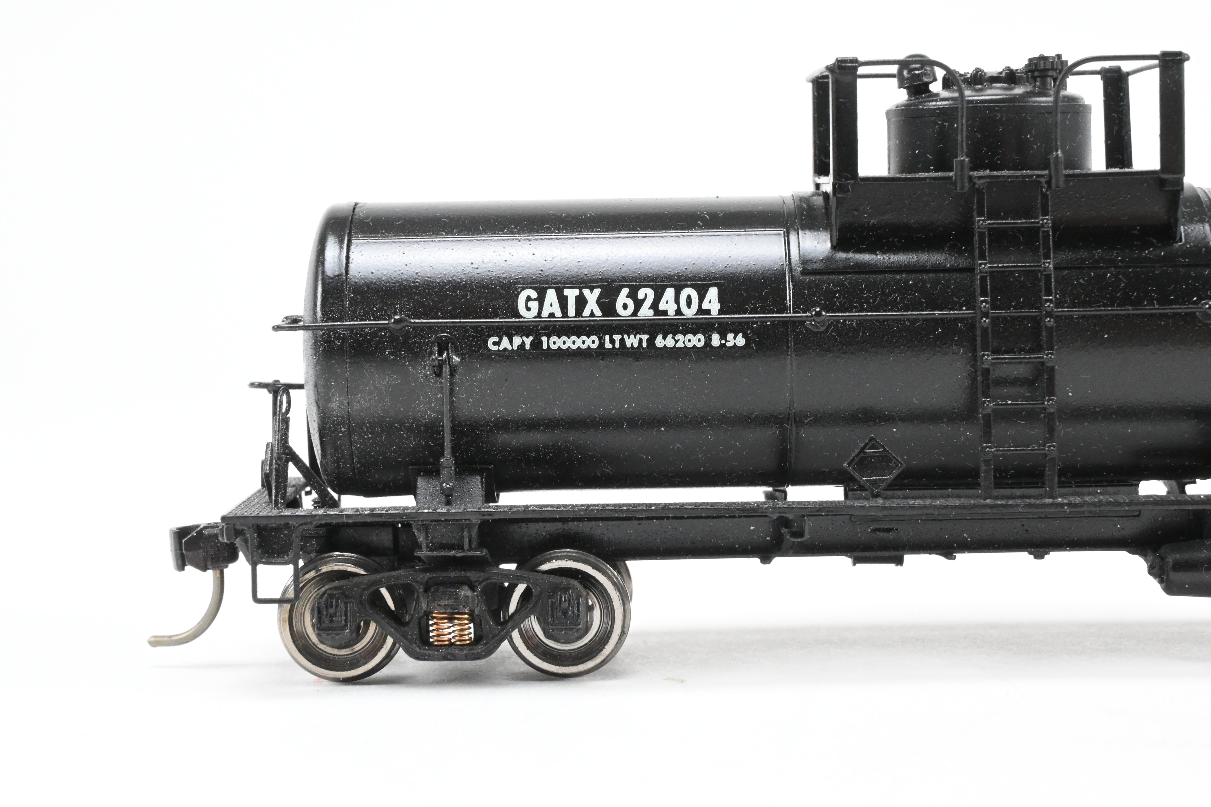 HO Scale Brass Lambert Custom Painted 10,000 Gallon Type 103 Tank Car for Various Roads, Featuring GATX - General American Tank Number 62404