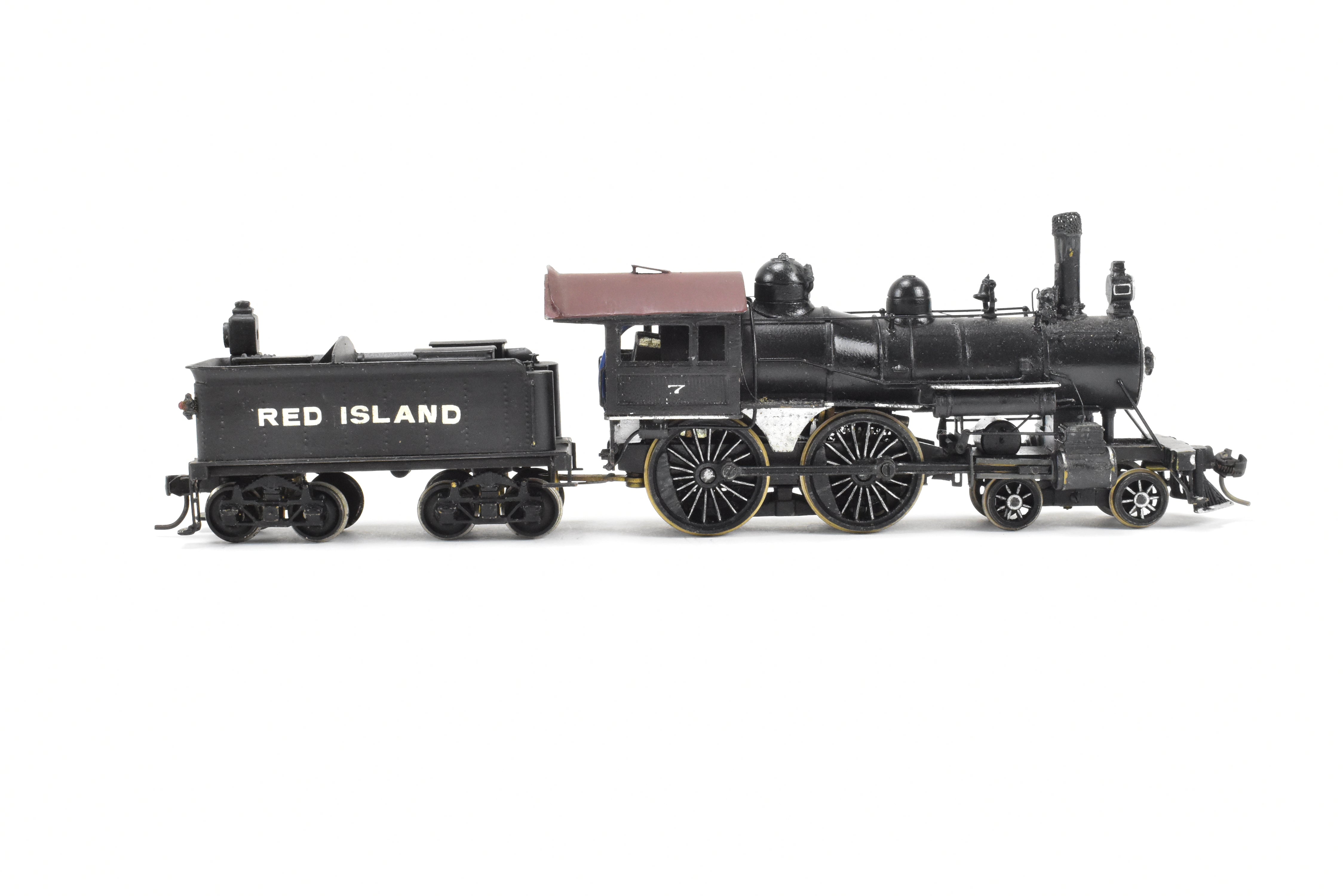 HO Scale Brass LMB NYC - New York Central Buchanan Style 4-4-0 CP Fictional Railroad Model in Red Color