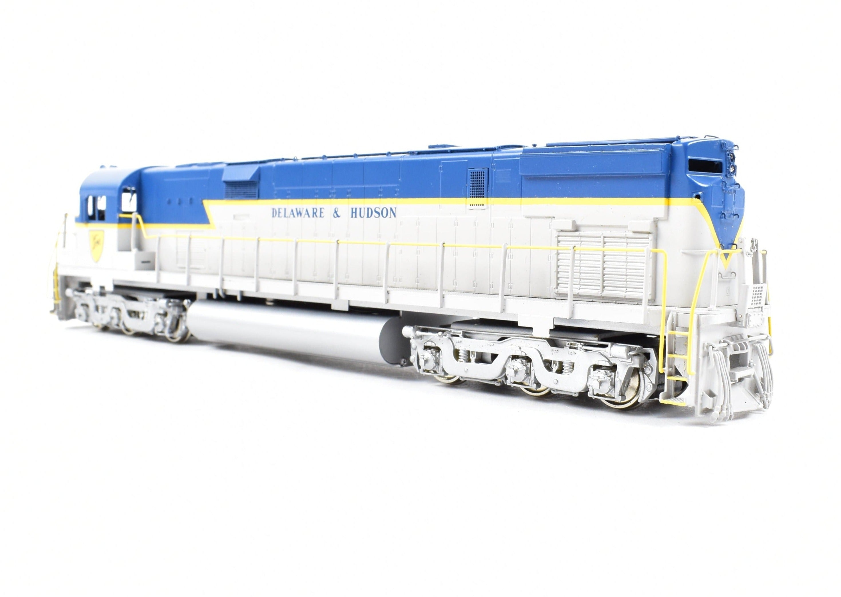 HO Scale Brass Delaware and Hudson C - 628 FP Locomotive Model in Blue/Grey Scheme by HO Brass Oriental Limited and Challenger Imports