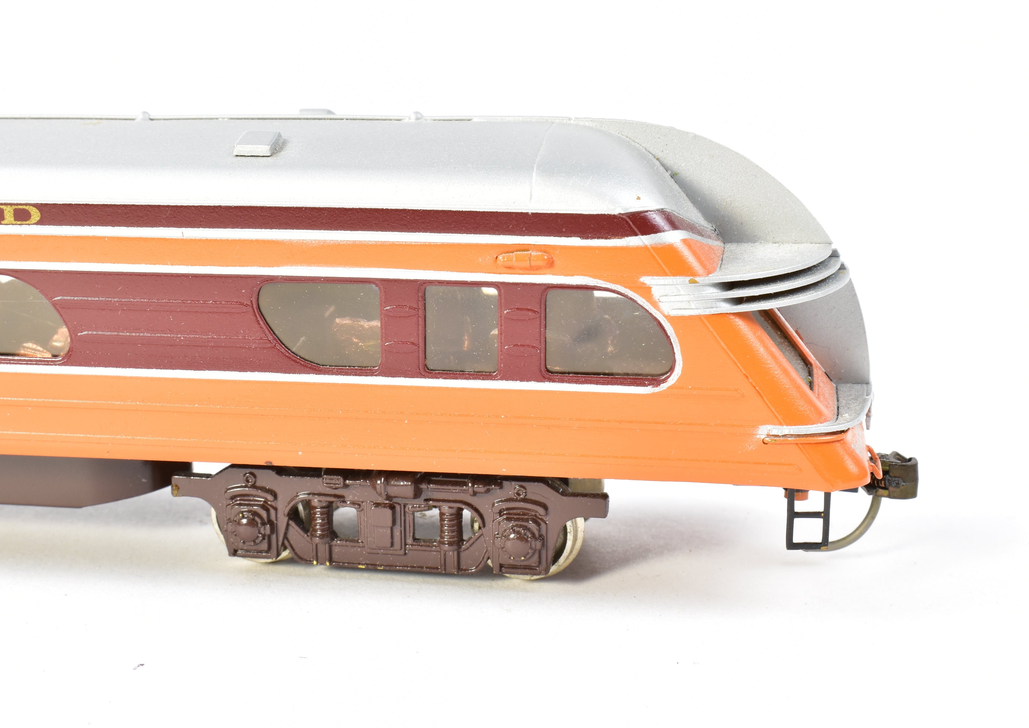 HO Scale Brass NPP Nickel - Plated Milwaukee Road Hiawatha 2 - Car Dining & Observation Set