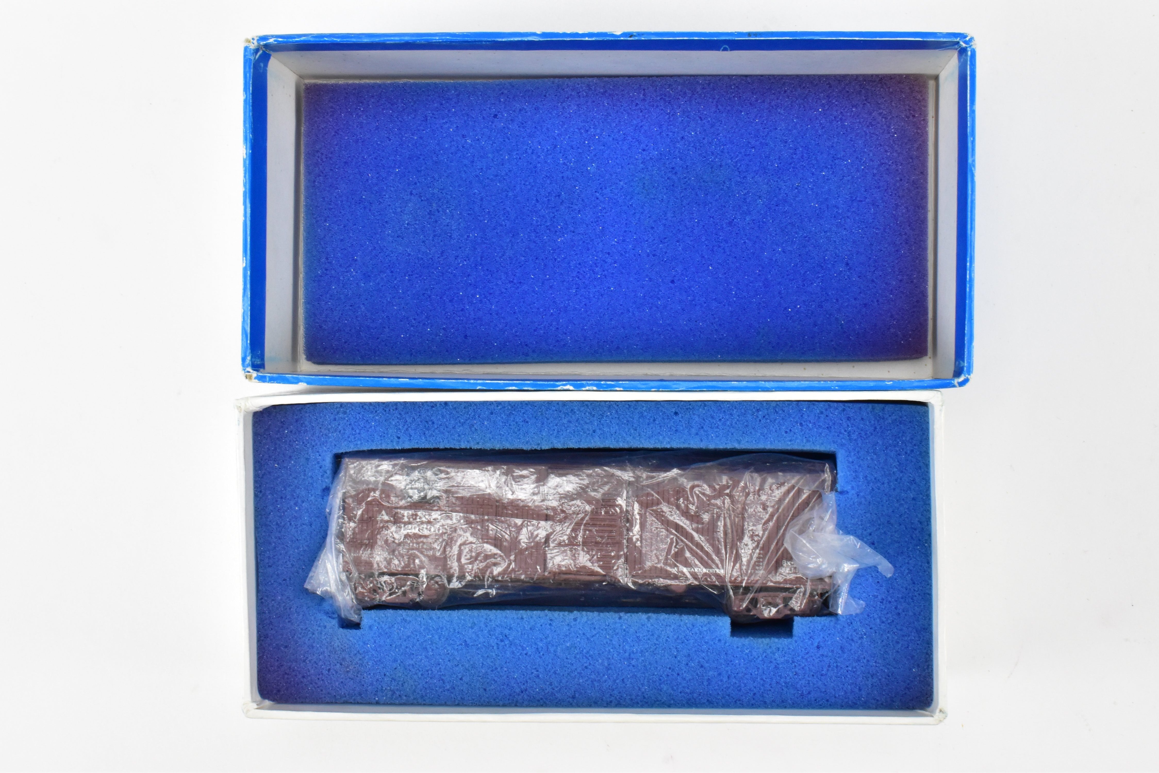 HO Scale Brass Model of Pecos River Brass ATSF - Santa Fe Bx - 6 Boxcar Featuring Ajax Brake Wheel and AB Brake System, Car Numbered CP #120530