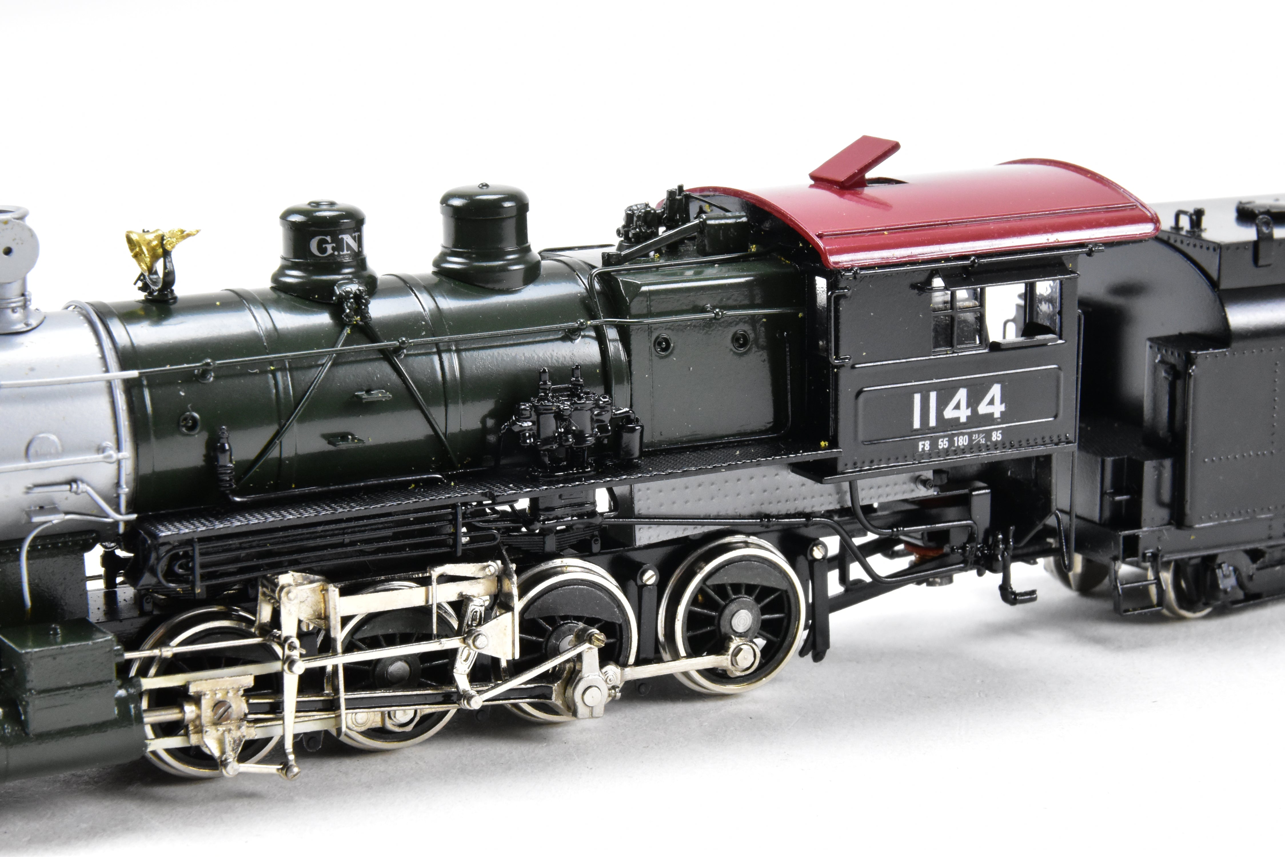 HO Scale Brass PFM - Tenshodo Great Northern 2-8-0 Class F-8 Glacier Park Crown Model Locomotive from 1977 Production Run