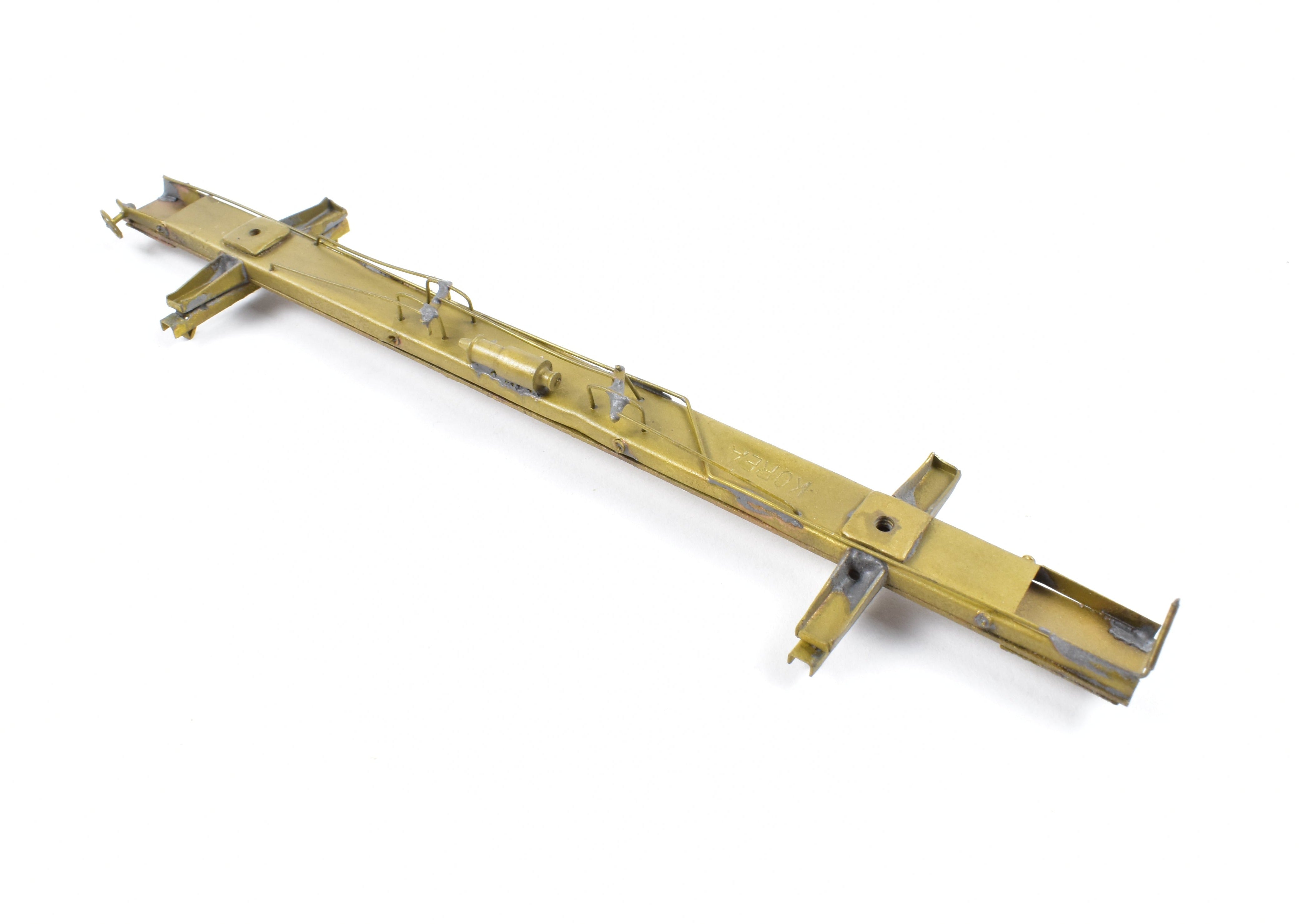 HO Scale Brass Model Train Set - Northwest Short Line Various Roads 43-Foot Skeleton Log Cars Four-Pack without Trucks