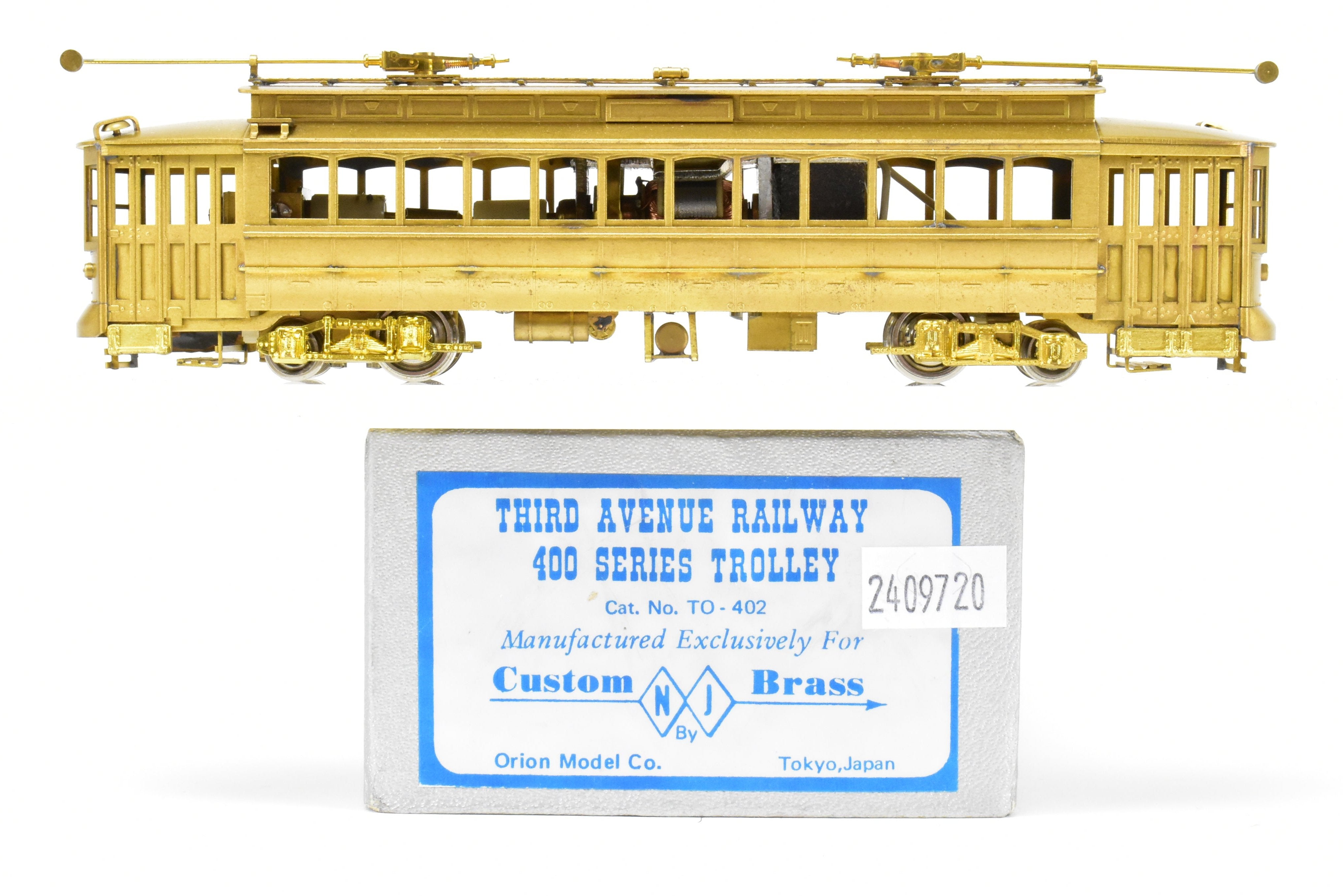 HO Scale Custom Brass TARS Third Avenue Railway System 400 Series Trolley Model - High - Quality HO Brass NJ Imported Collectible
