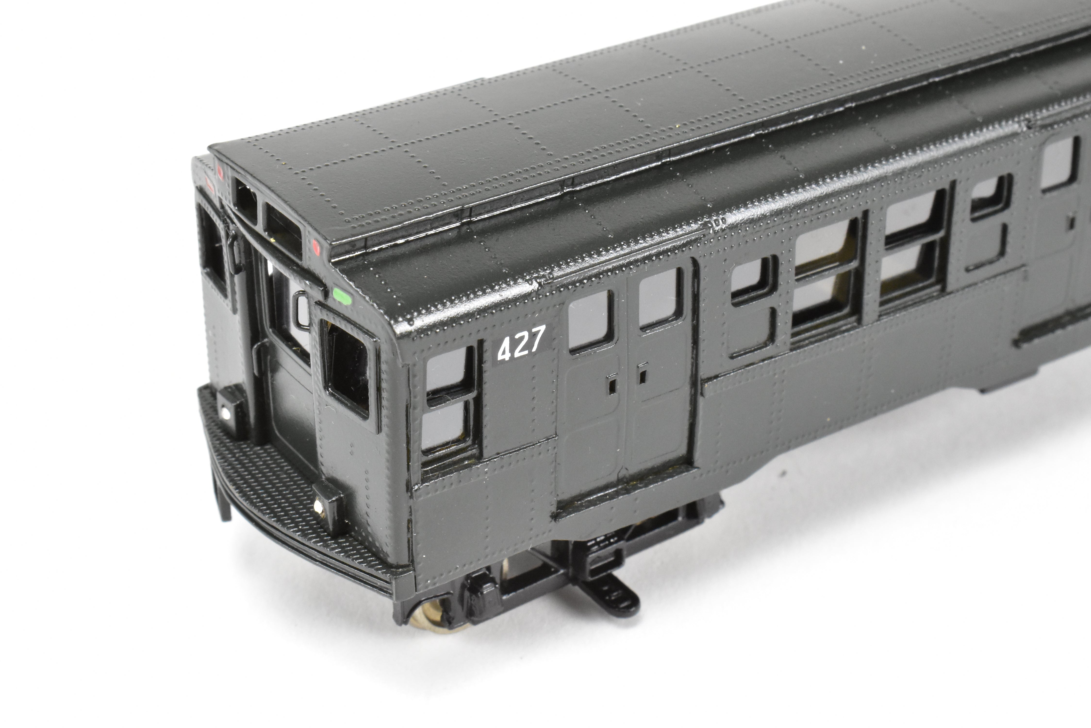 Custom Painted Set of Three HO Brass NJ Subway R-4 Cars, NY Independent System