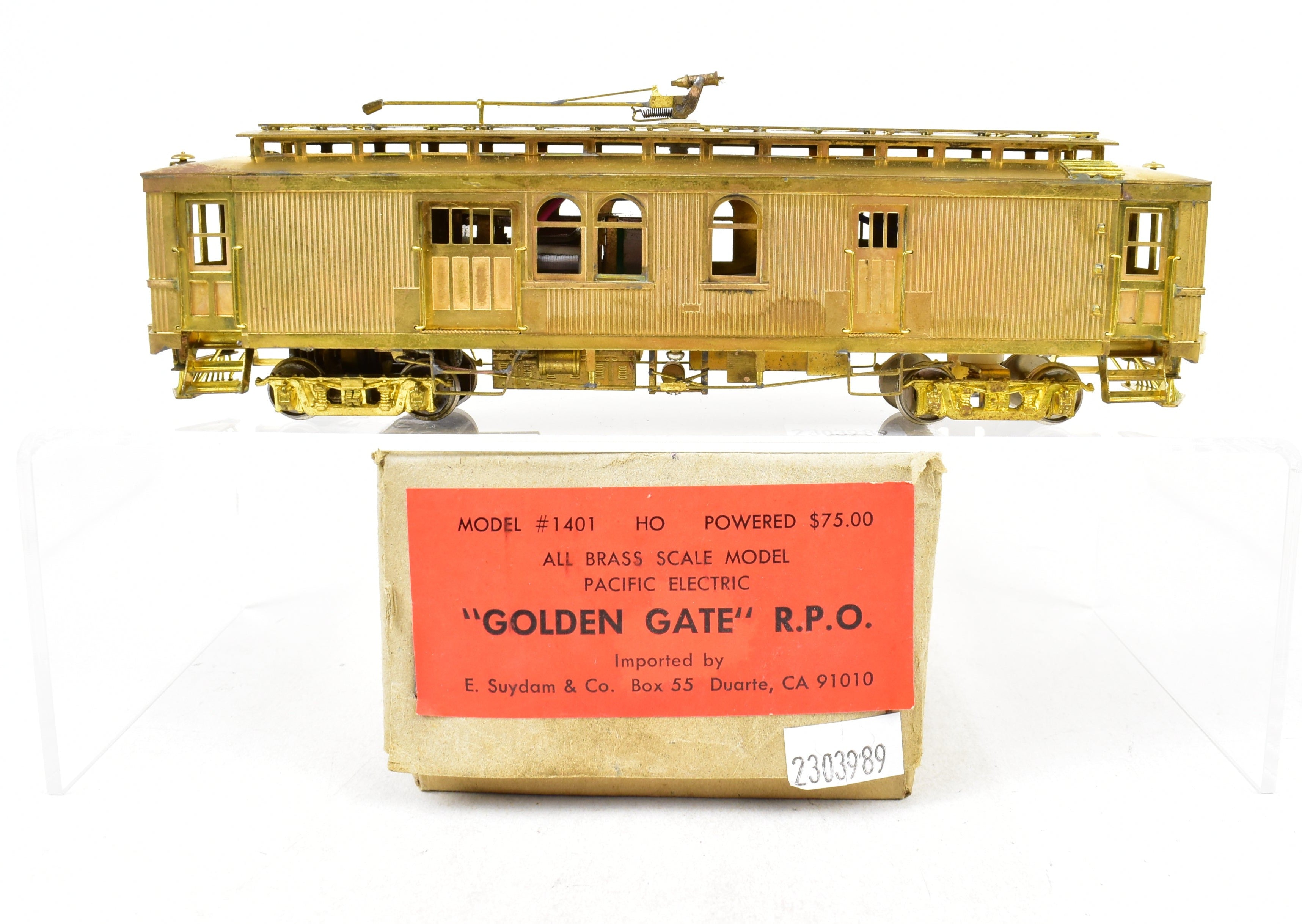 HO Scale Brass Suydam Pacific Electric Golden Gate RPO Railway Post Office Model Train Car