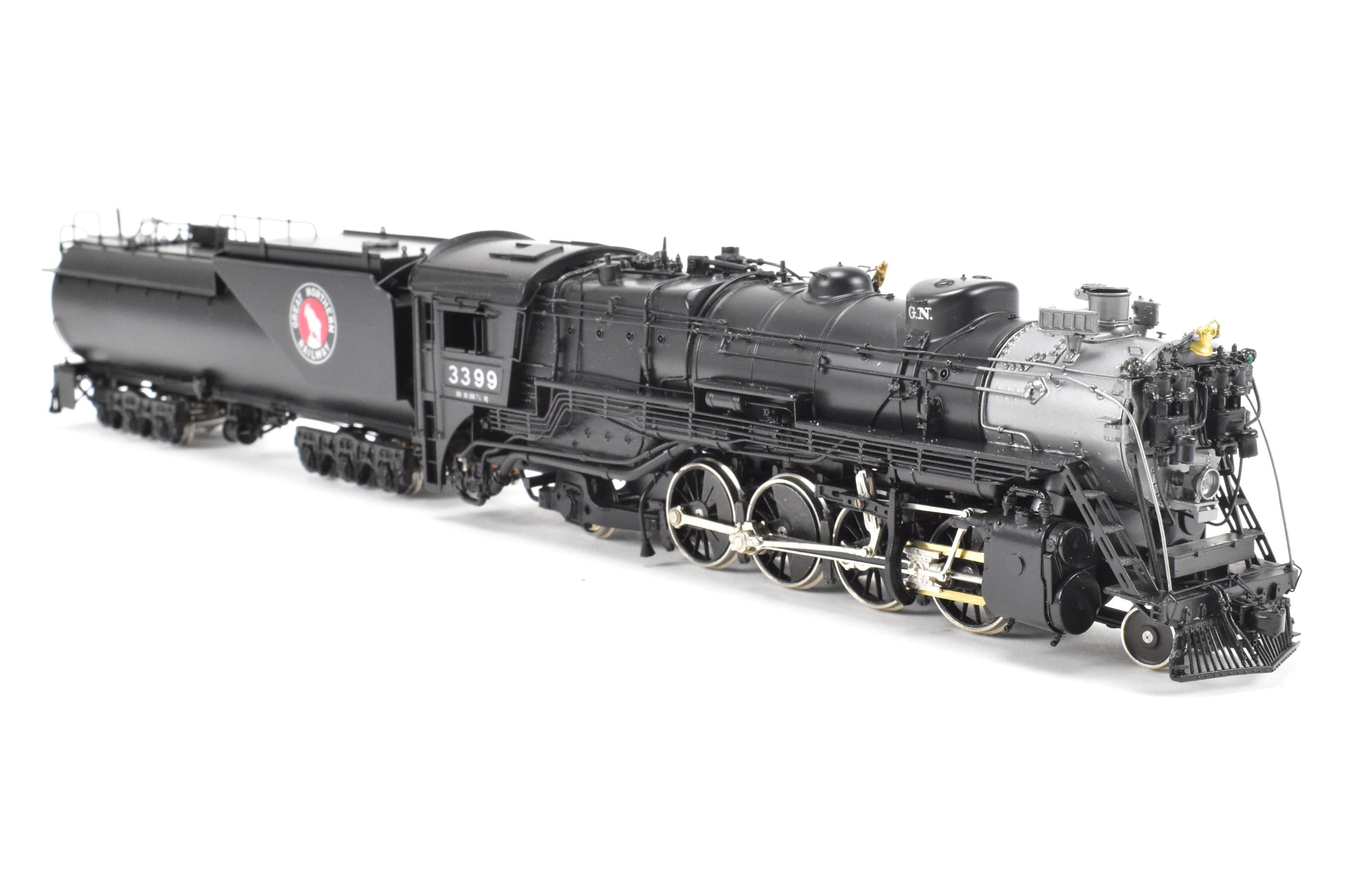 HO Scale Brass PFM - Tenshodo GN - Great Northern 2-8-2 Class O-8 Crown Series Factory Painted Locomotive Model No. 3399 from 1981 Run