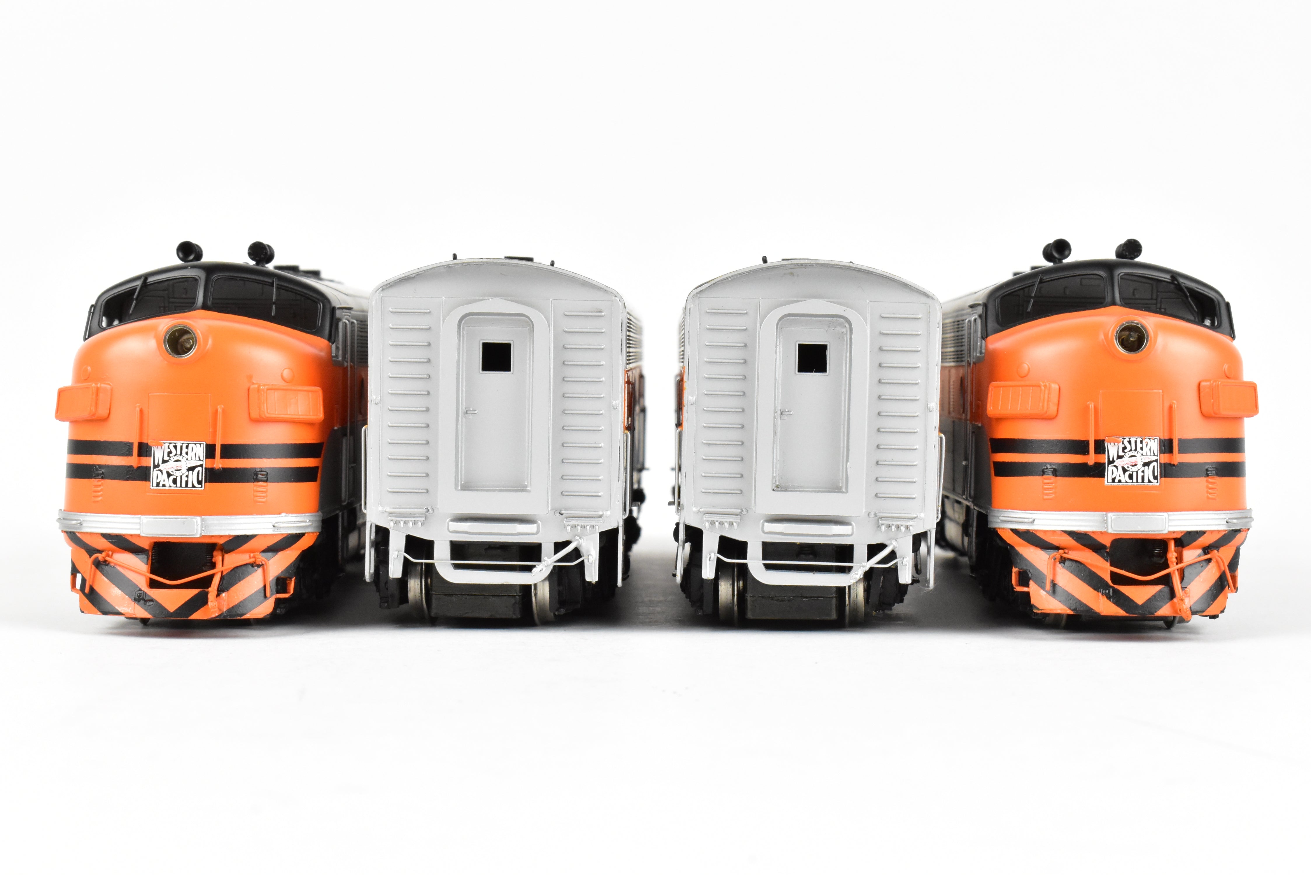 HO Brass Oriental Limited WP Western Pacific EMD F7 A/B/B/A Set, 1500 HP Each, Factory Painted Freight