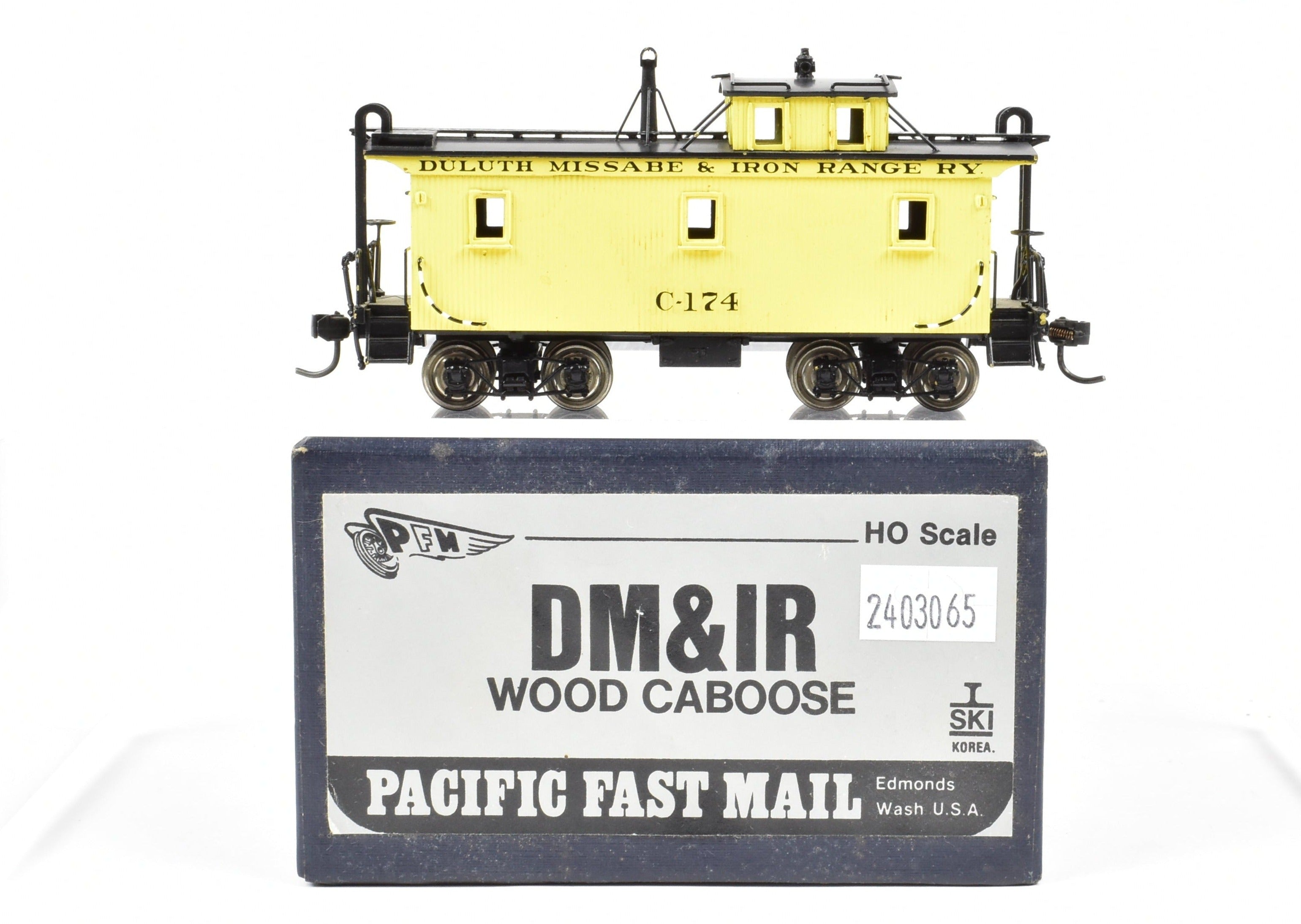 HO Scale Brass Duluth Missabe & Iron Range Wood Caboose FP #C-174 by SKI