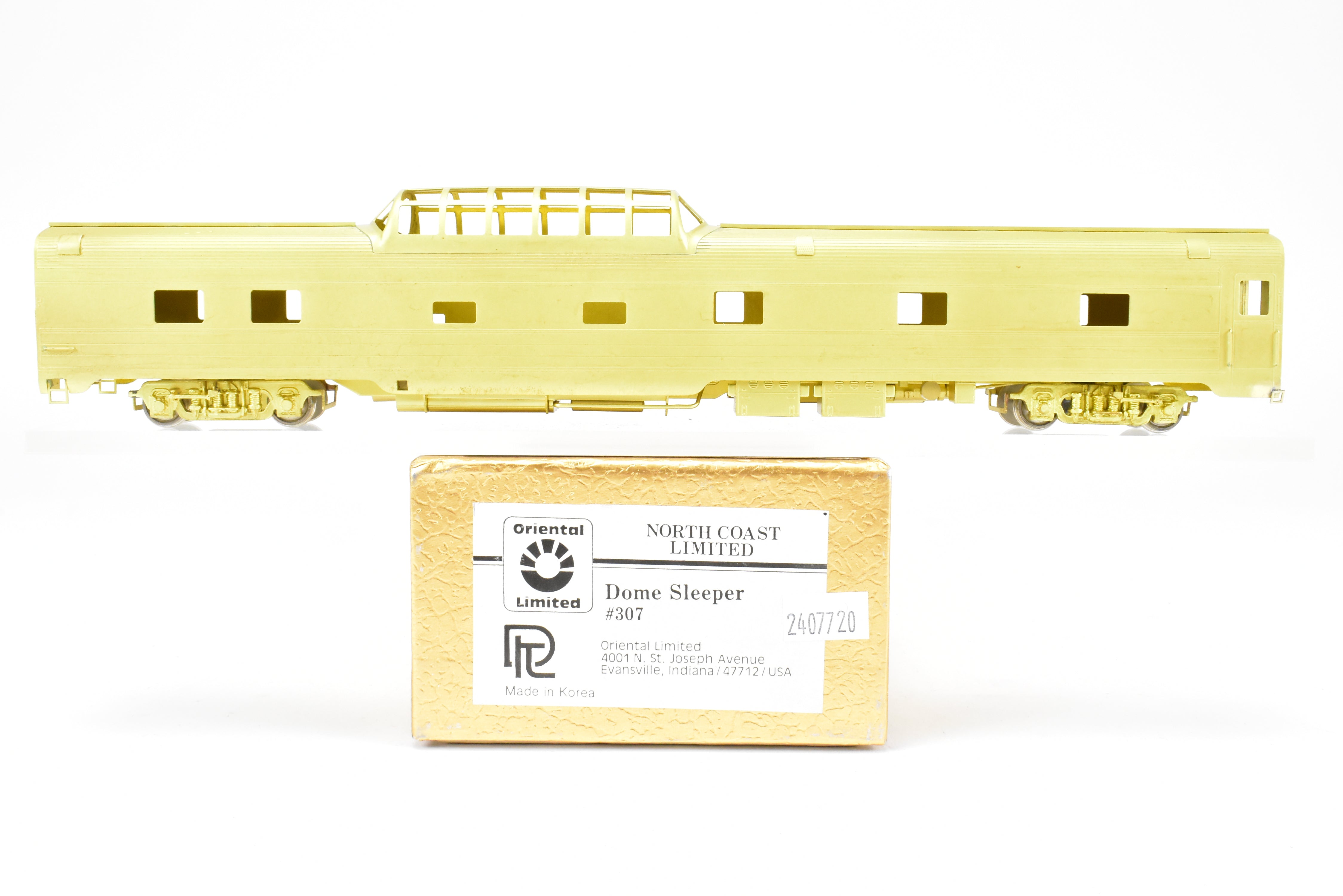 HO Brass Oriental Limited NP - No. 307 North Coast Limited Dome Sleeper Car