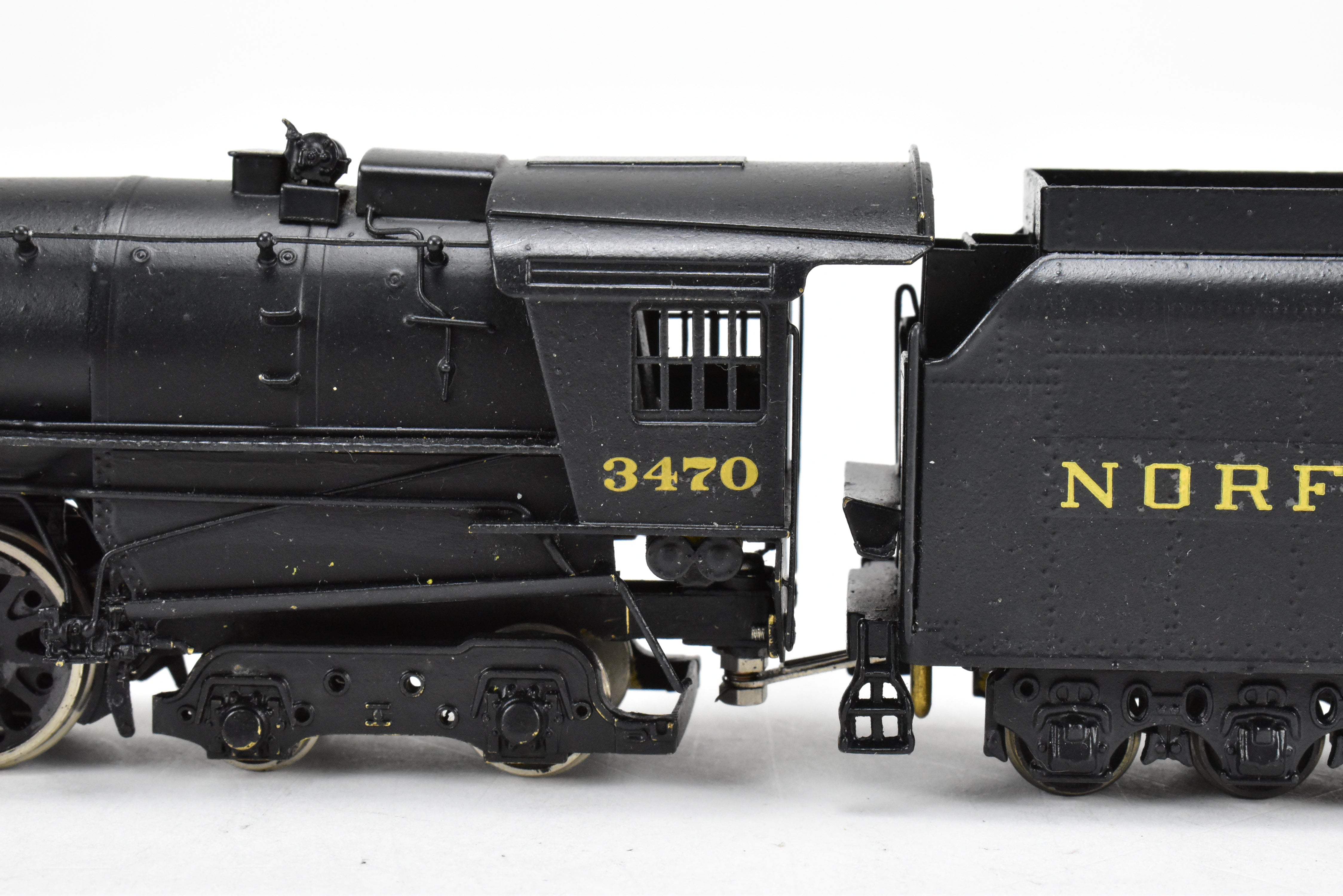 HO Scale Brass Nickel - Plated Model Train: DL&W - Lackawanna Class Q - 4a 4 - 8 - 4 Modern Pocono, Representing Norfolk & Western #3470