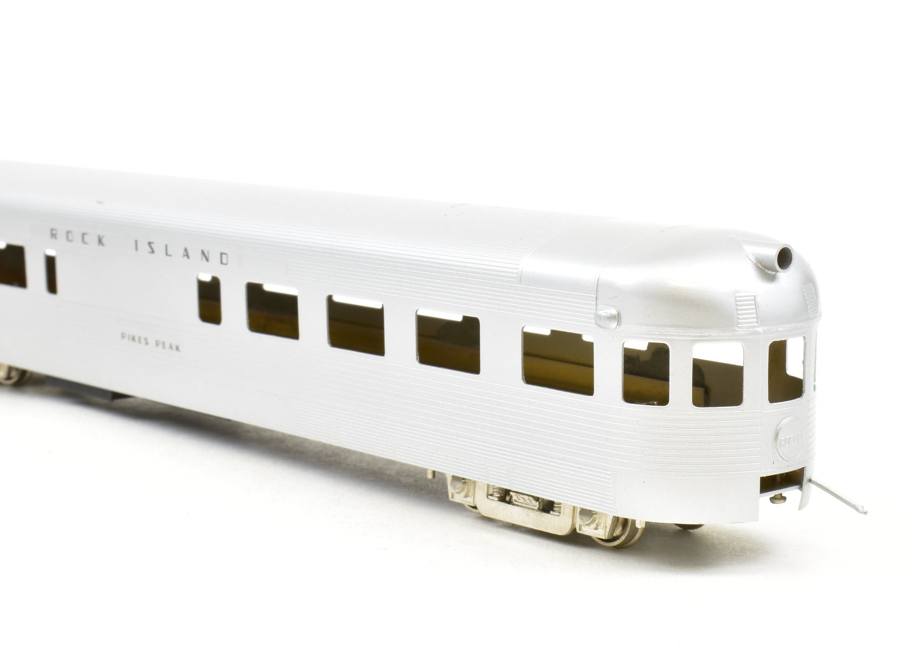 HO Scale Brass Nickel Plate Products CRI&P - Rock Island Rocket TA Locomotive and 4-Car Set with an Additional Factory-Painted Car
