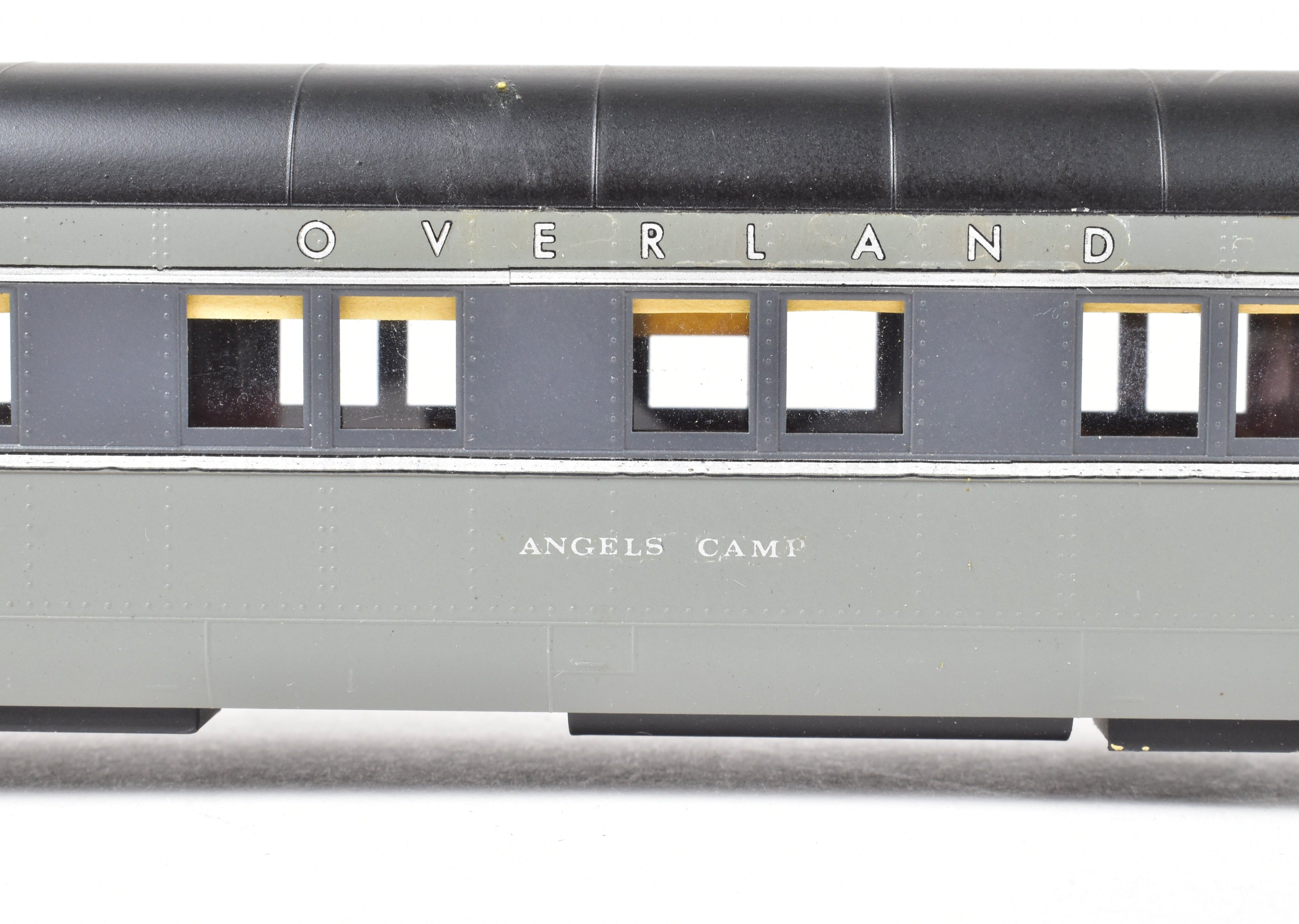 HO Scale Brass Model Train Set - Oriental Limited SP/UP/C&NW UP Union Pacific The Forty Niner 8-Car Set in Two-Tone Gray with Overland Lettering
