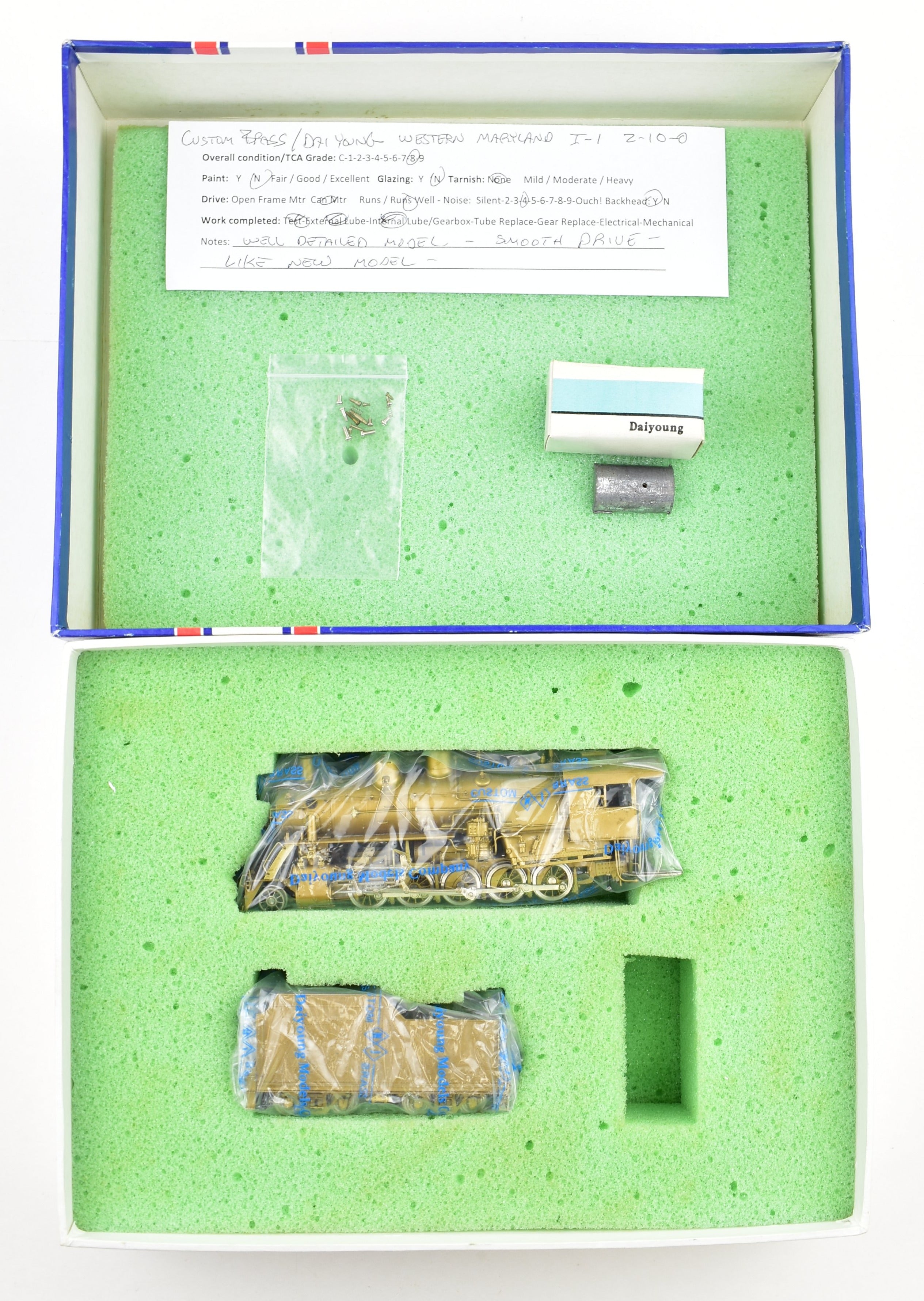 HO Scale Brass Model Train - Western Maryland I-1 2-10-0 Decapod Customized by NJ Custom Brass