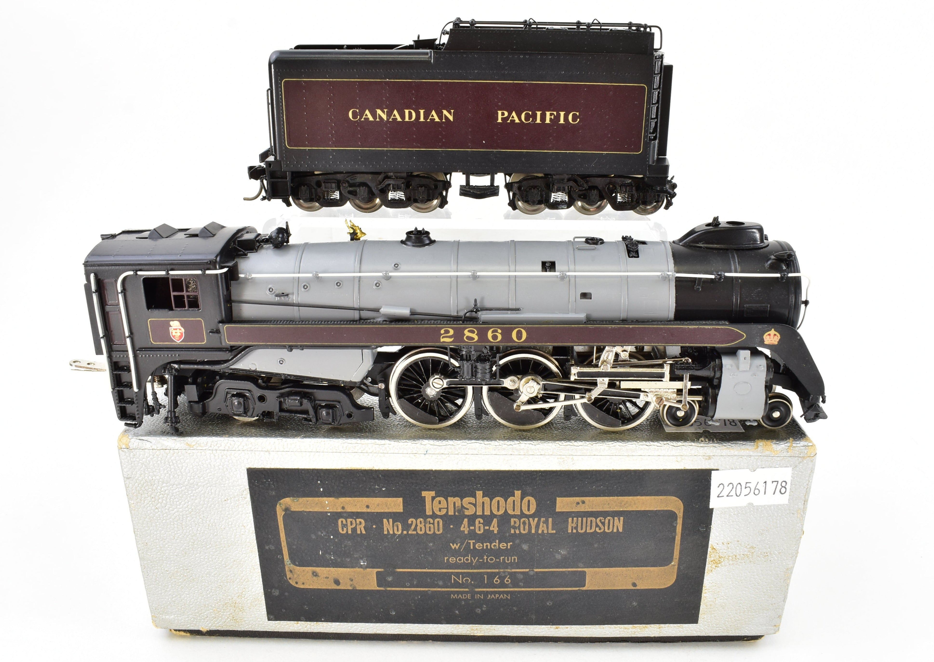 High - Quality HO Scale Brass PFM - Tenshodo Canadian Pacific Railway 4 - 6 - 4 Class H - 1e #2860 Royal Hudson Model Locomotive for Railway Enthusiasts