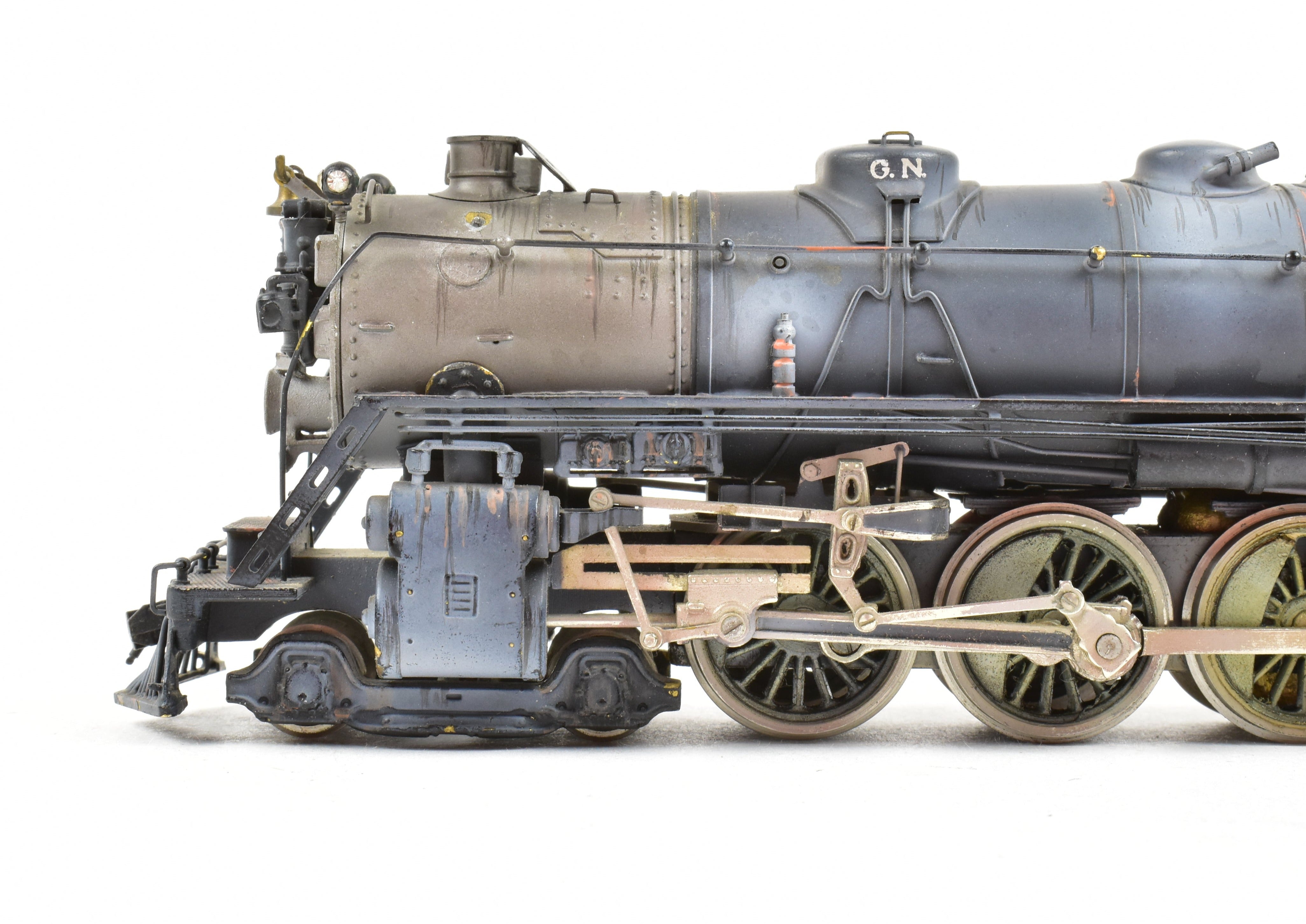HO Scale Brass PFM - Tenshodo GN - Great Northern 4-8-4 Class S-1 Steam Locomotive Model with 1970 Run Factory Paint and Heavy Custom Weathering