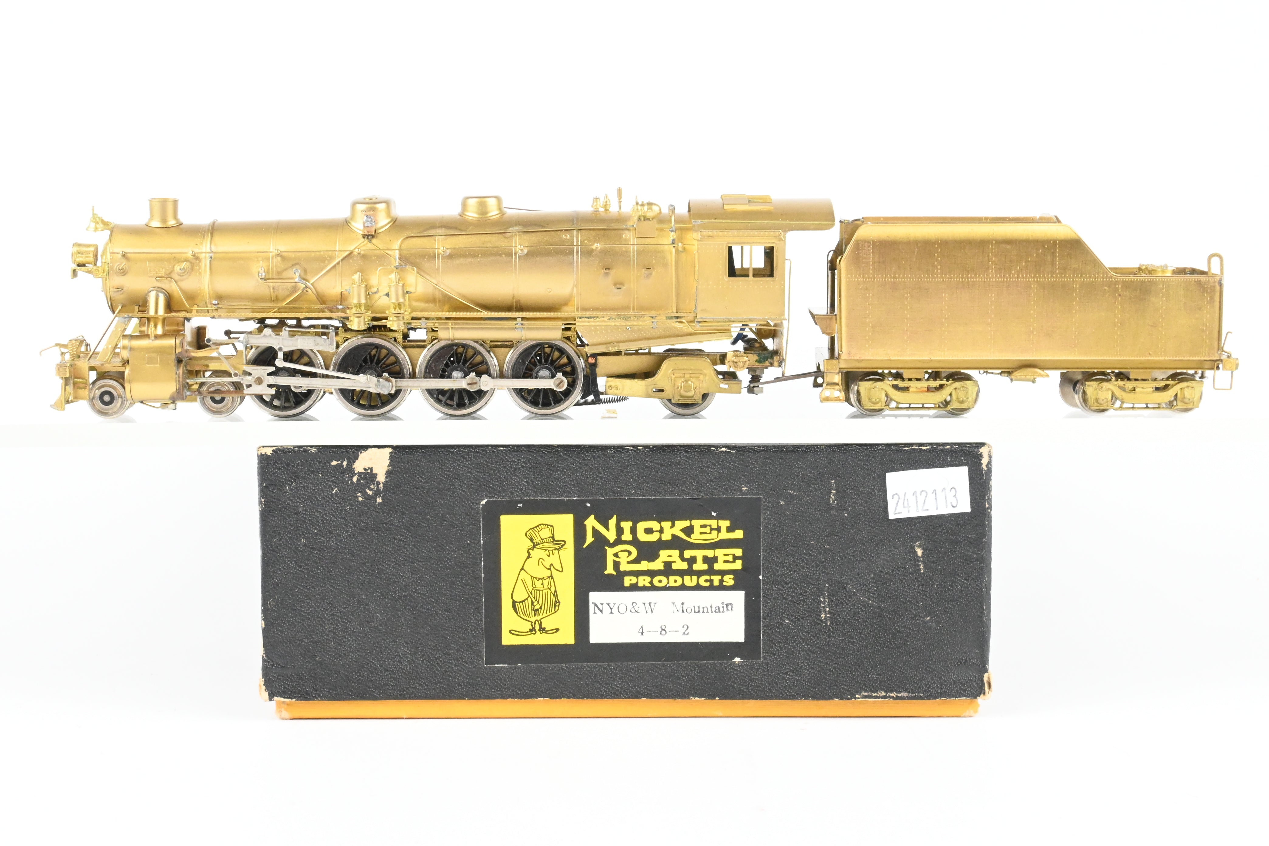 HO Scale Brass Nickel-Plated Model Train - New York Ontario & Western Class Y 4-8-2 Mountain Steam Locomotive by Nickel Plate Products