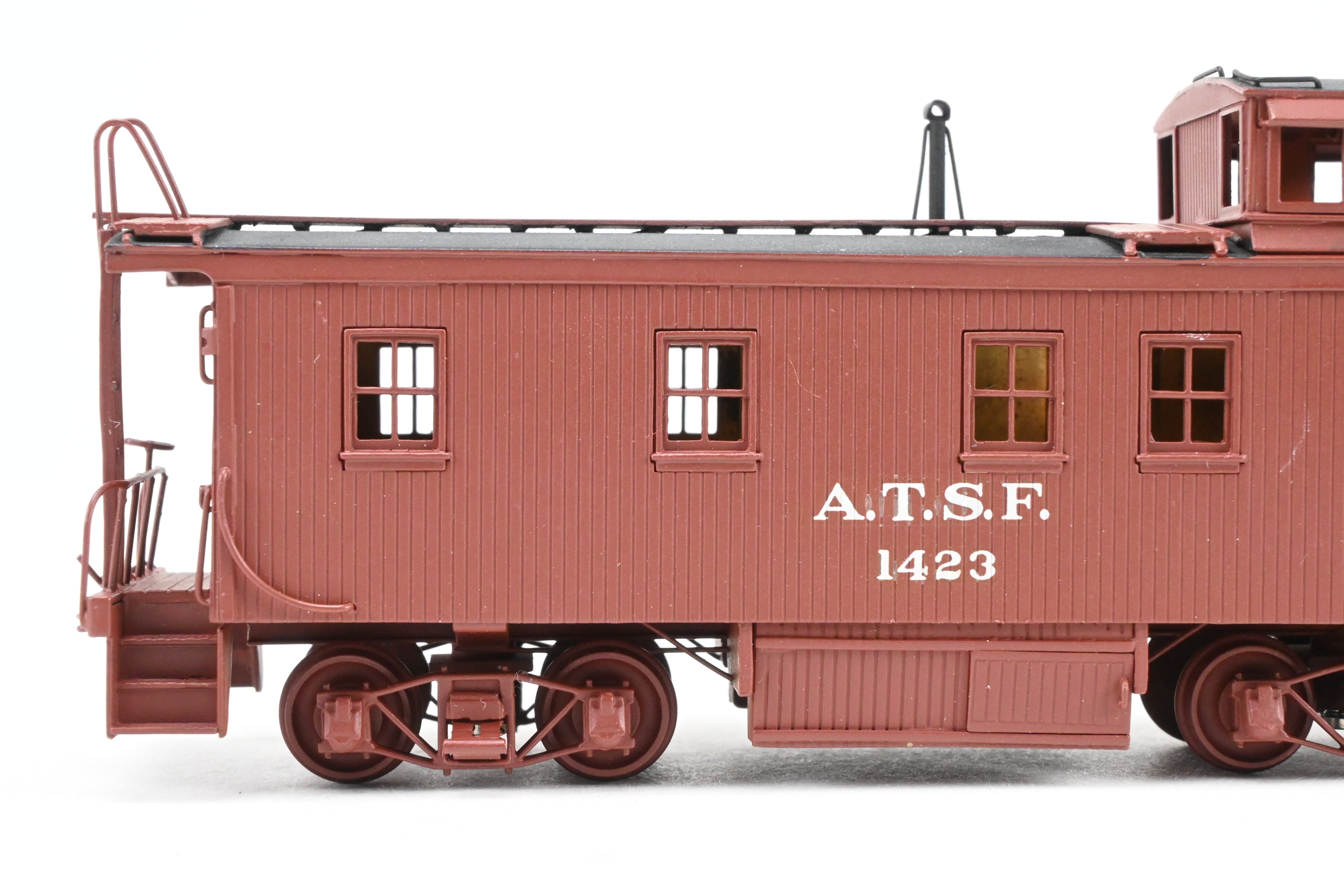 1930s HO Brass ATSF - Santa Fe Wood Caboose CP No. 1423 by Pecos River Brass