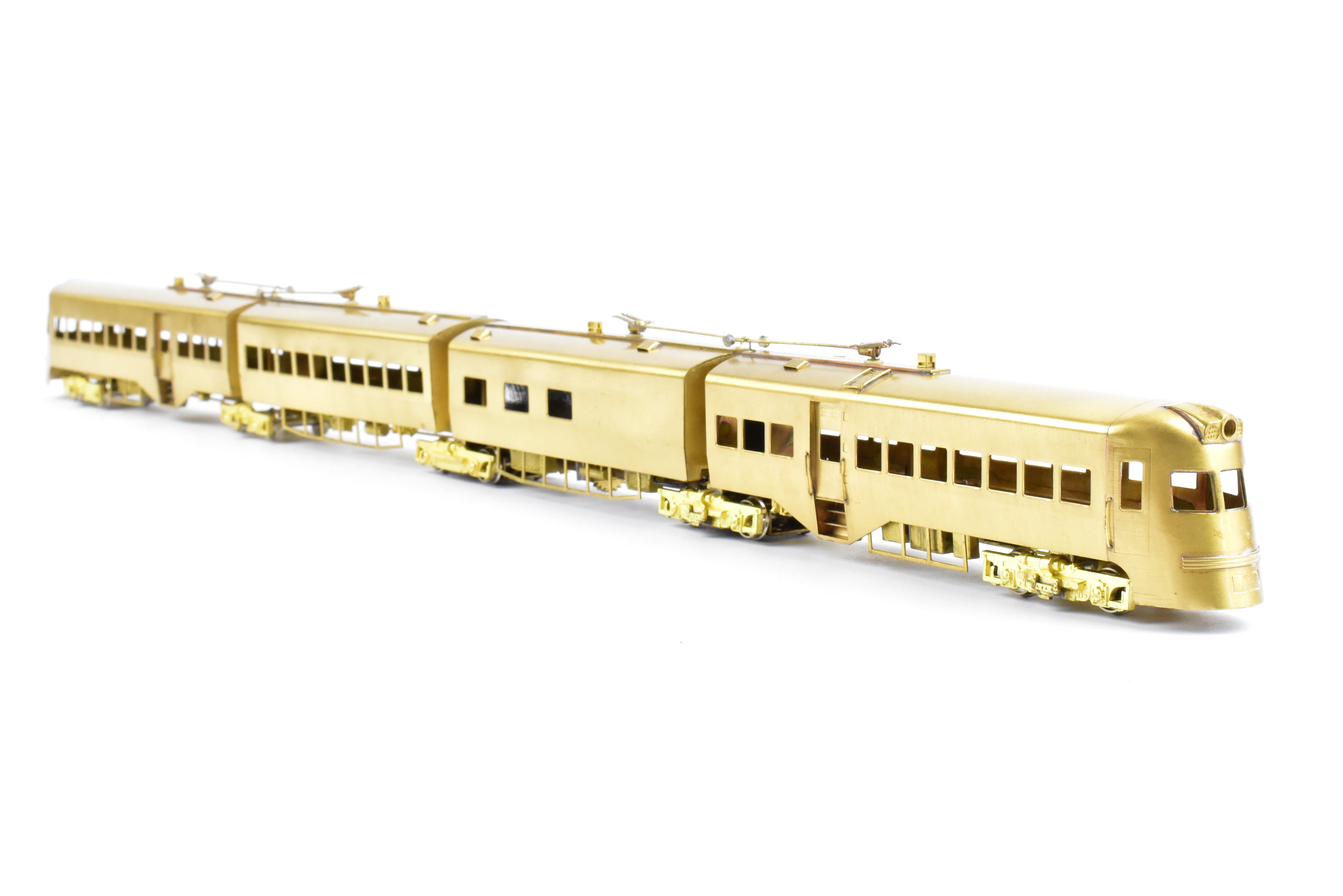 HO Scale Brass Nickel-Plated North Shore Line Electroliner 4-Car Set