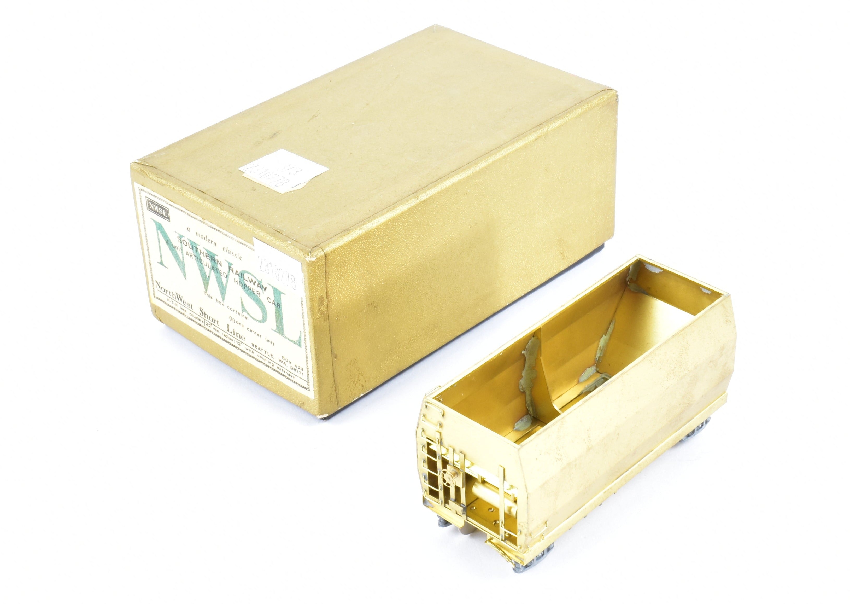 HO Brass 4-Unit Articulated Hopper Cars: NWSL & SOU Railway Models