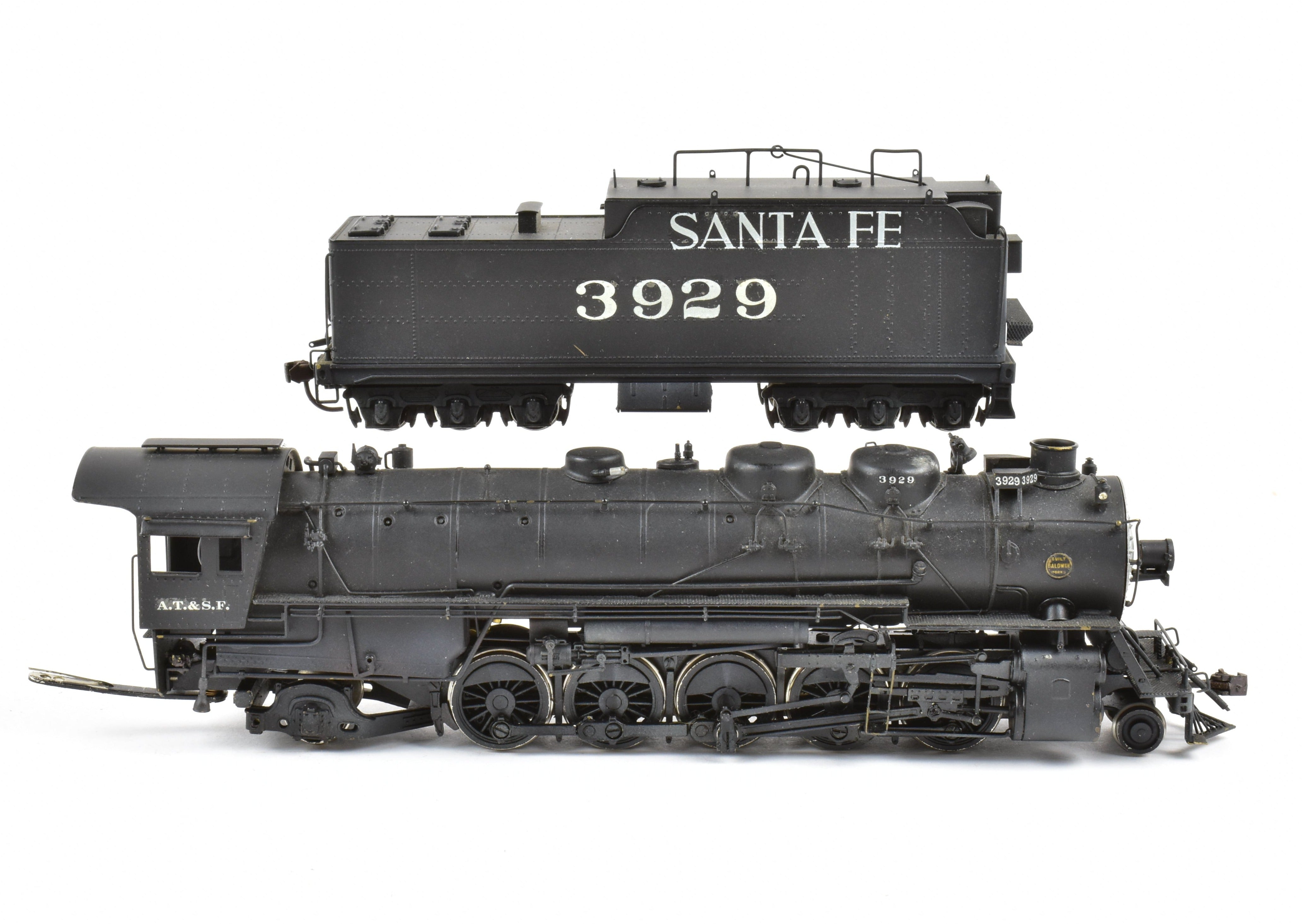 Custom Painted HO Brass PFM ATSF Santa Fe 2-10-2 3800 Class Locomotive No. 3929