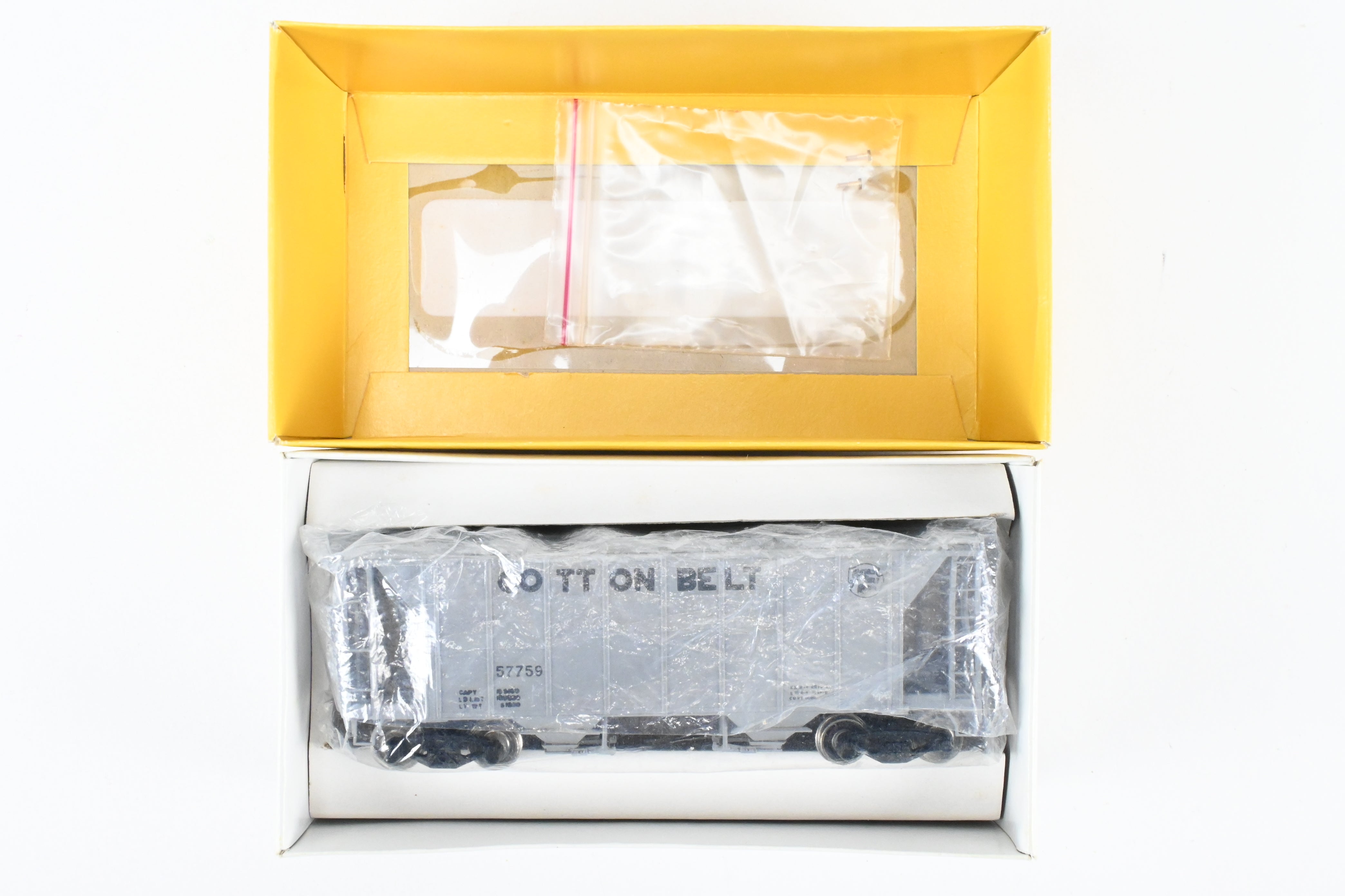 HO Brass Sunset/ACF Cotton Belt Grey Custom-Painted 70-Ton Covered Hopper #57759