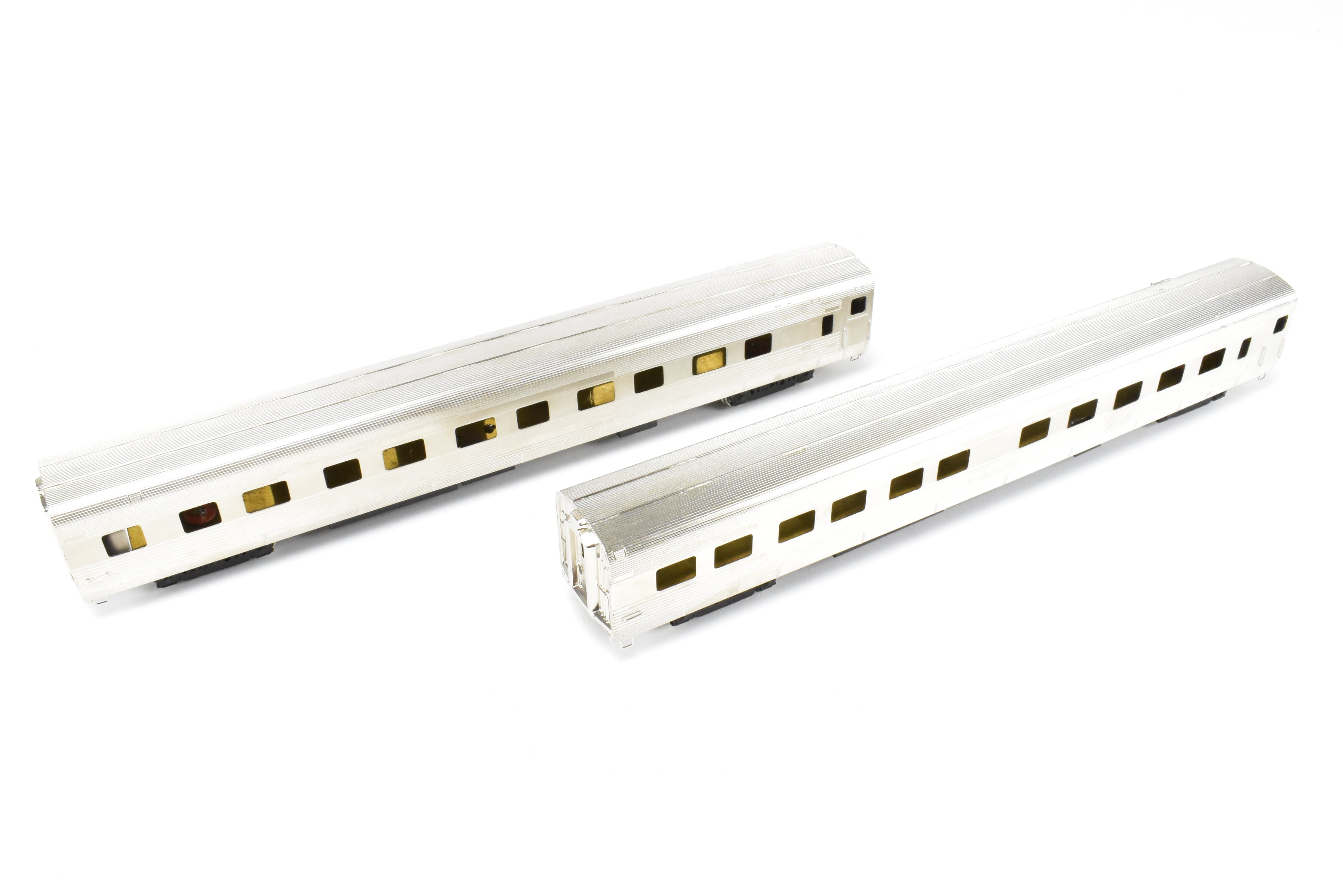 HO Scale Brass NPP Nickel - Plated California Zephyr Pullman Roomette Sleeper Set
