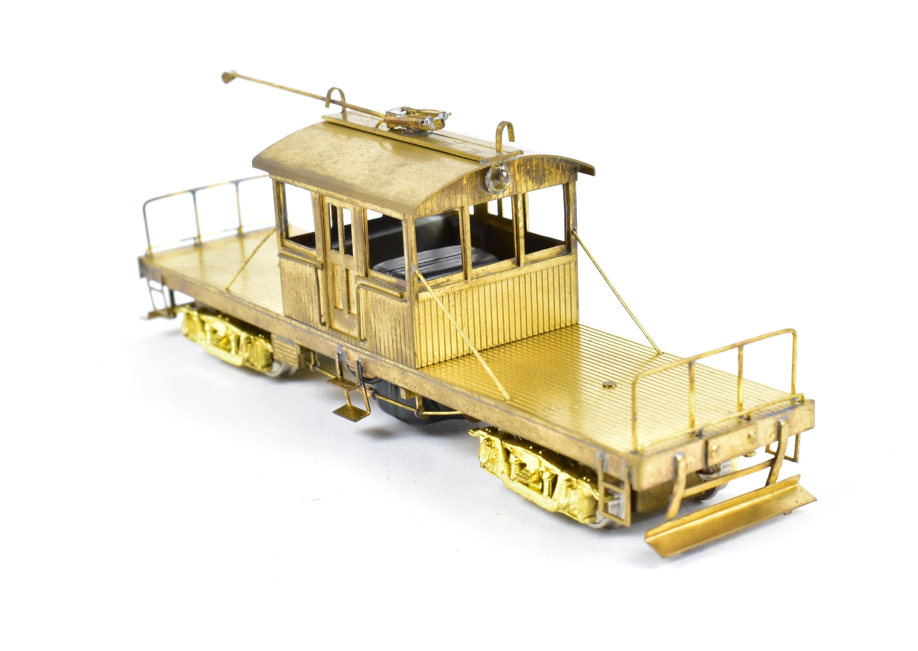 High - Quality HO Scale Brass Suydam Flat Bed Work Motor Model for Sacramento Northern and Various Roads