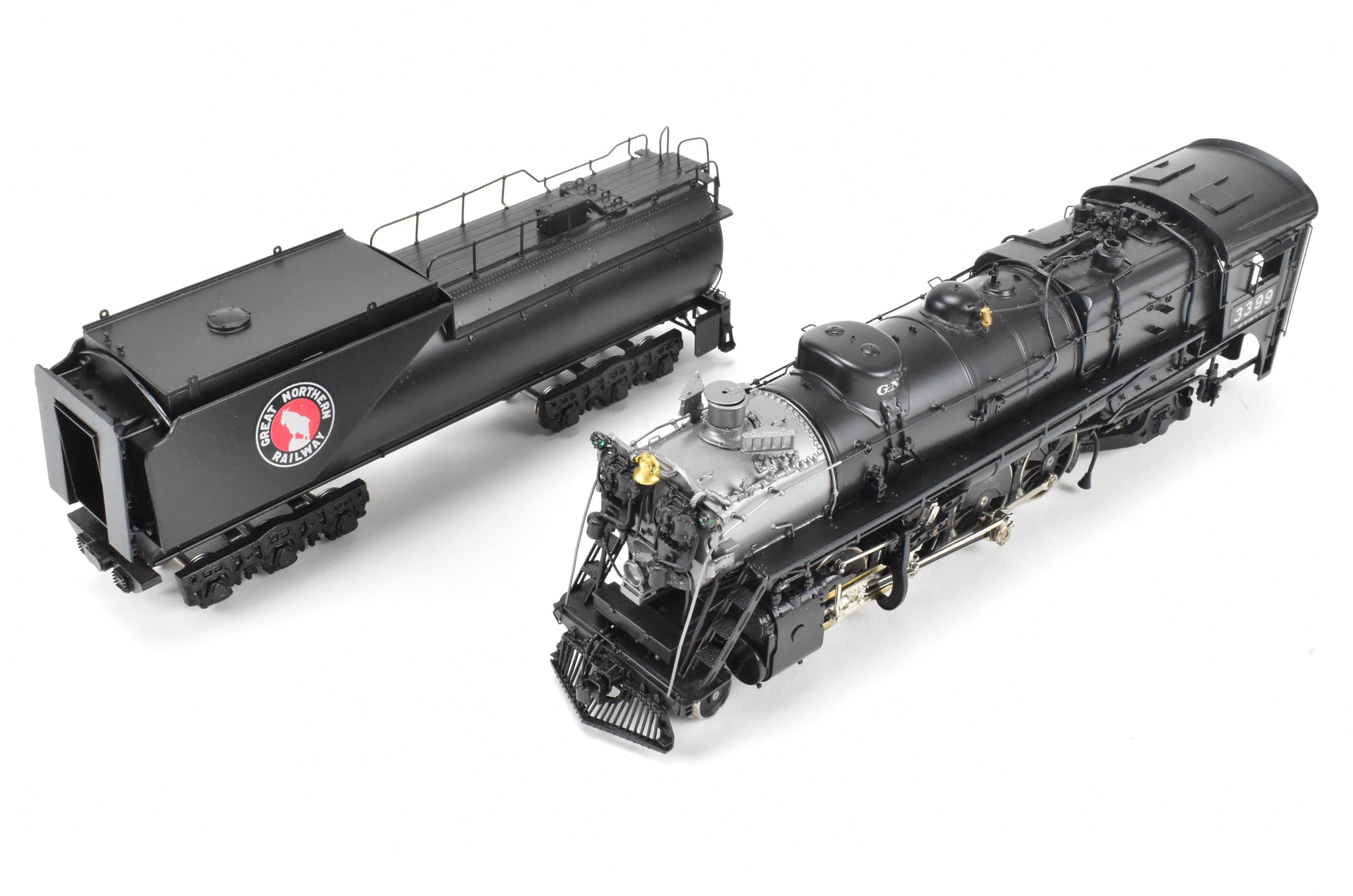 HO Scale Brass PFM - Tenshodo GN - Great Northern 2-8-2 Class O-8 Crown Series Factory Painted Locomotive Model No. 3399 from 1981 Run