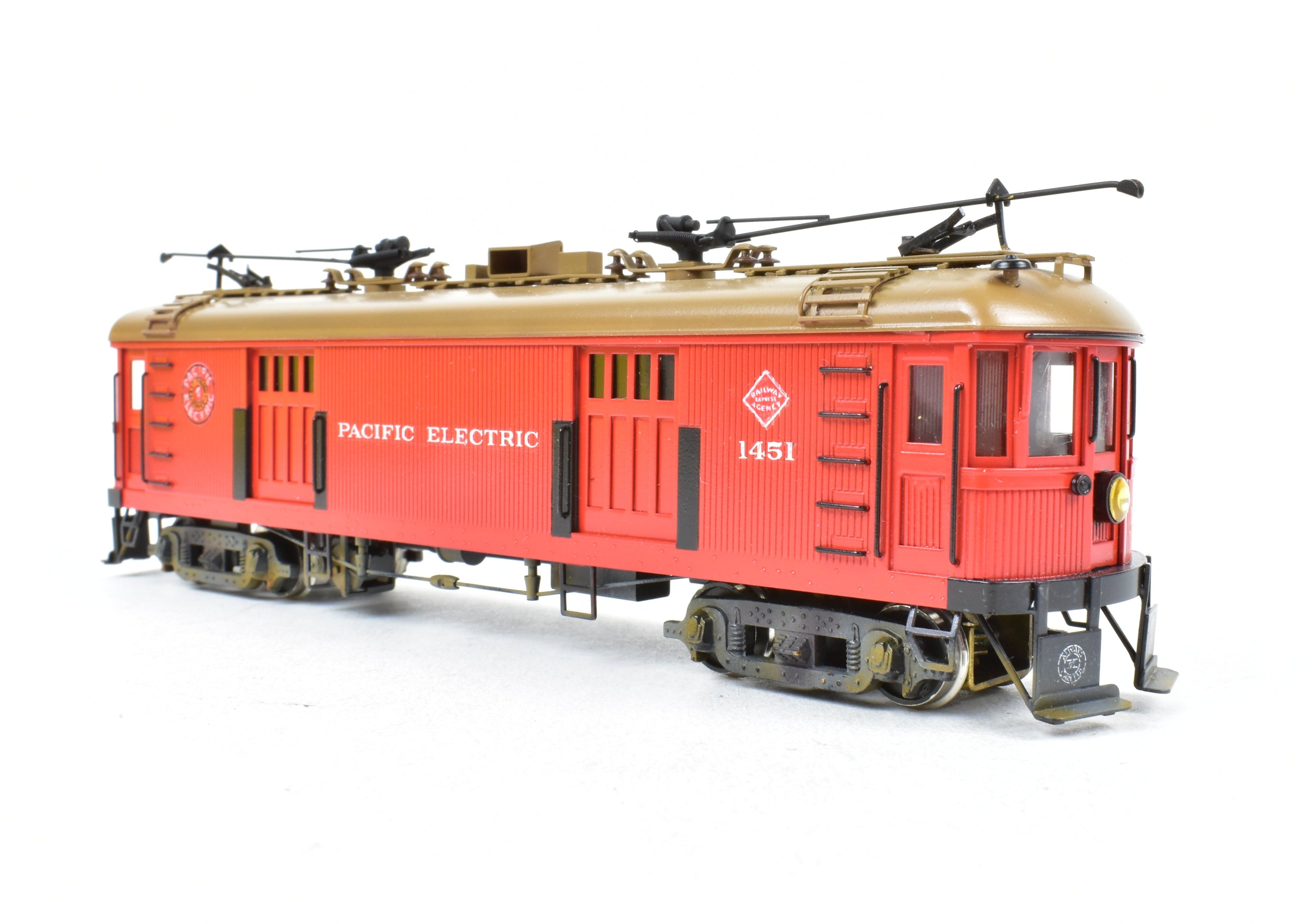 High - Quality Professionally Painted and Finished HO Scale Brass Suydam Pacific Electric Wood Box Motor Model