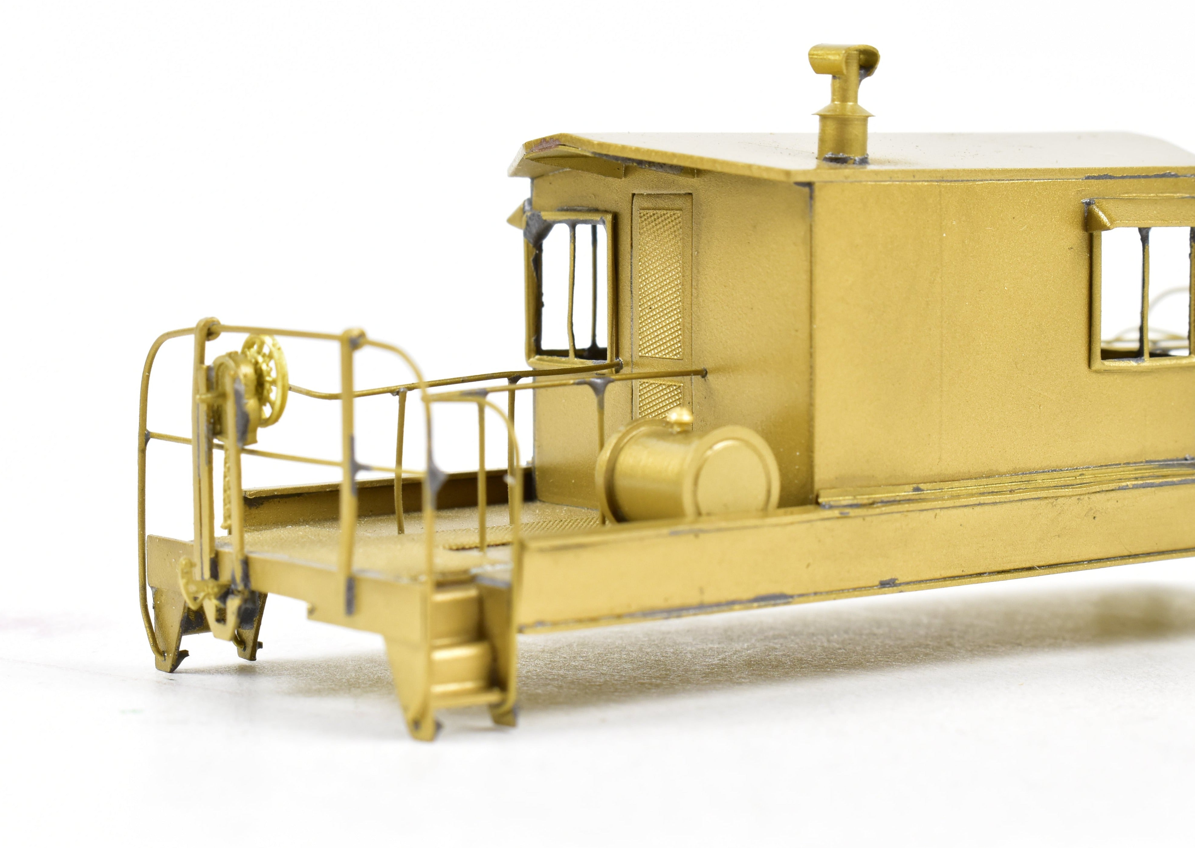 HO Scale Brass Norfolk & Western Transfer Car with Trucks, NJ Custom Brass Model