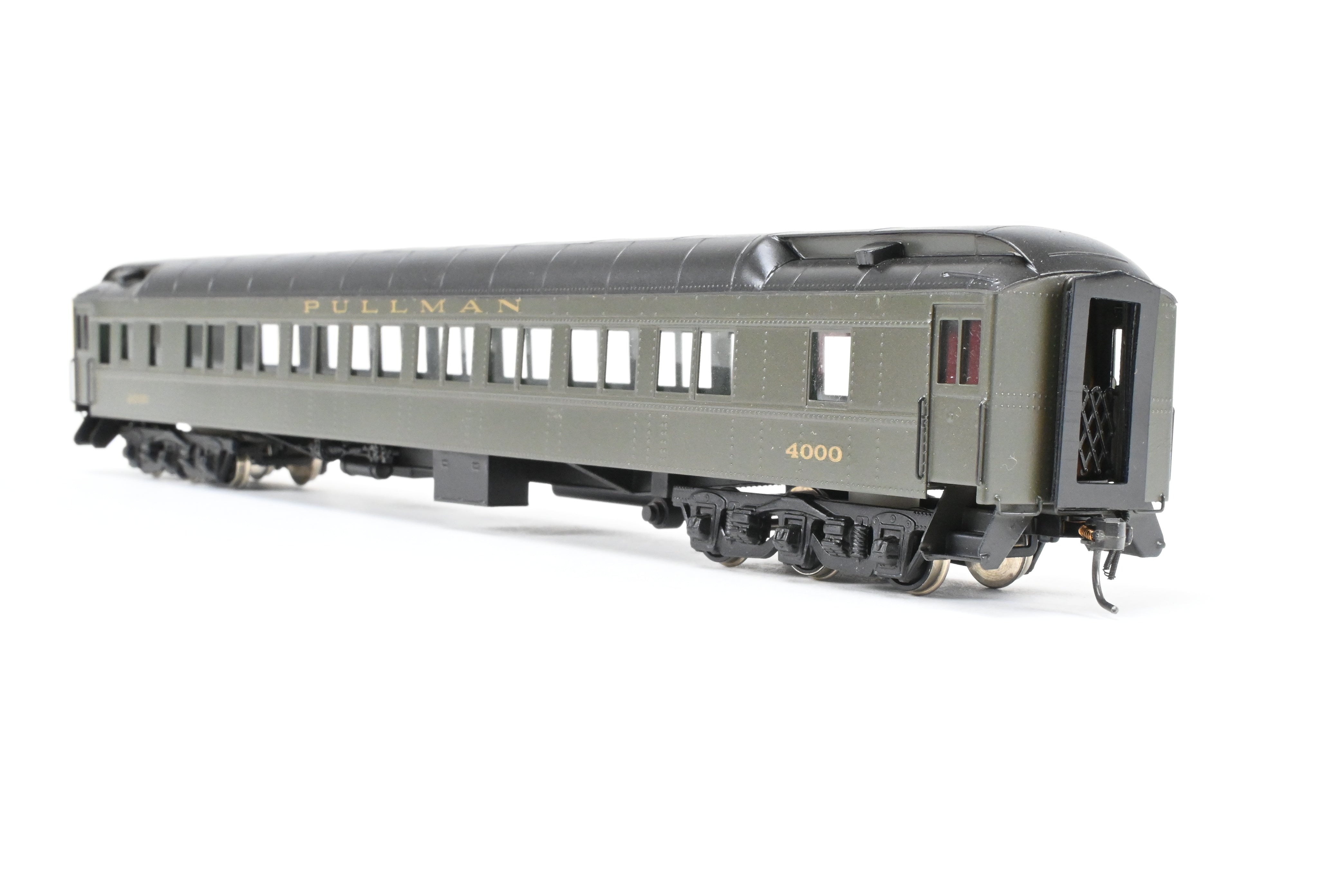 HO Scale Brass Model of Soho Pullman Riverdale 16 - Section Heavy - Weight Sleeper for Denver & Rio Grande Western Railroad, Numbered #4000
