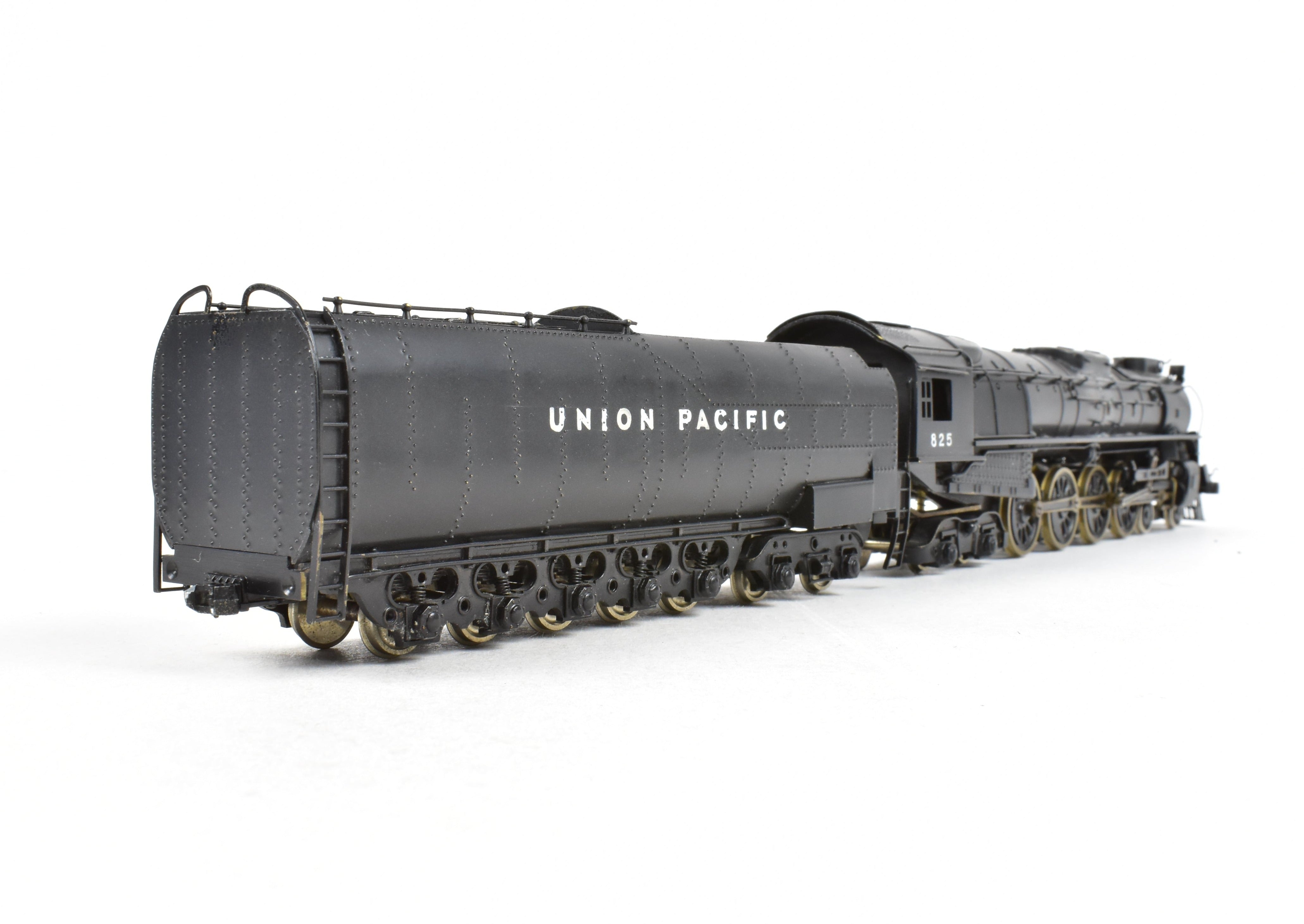 Handmade HO Scale Brass Pacific Fast Mail Model Train - Union Pacific 4-8-4 FEF-2, Painted Black, Mid-1950s, One of Three Limited Edition