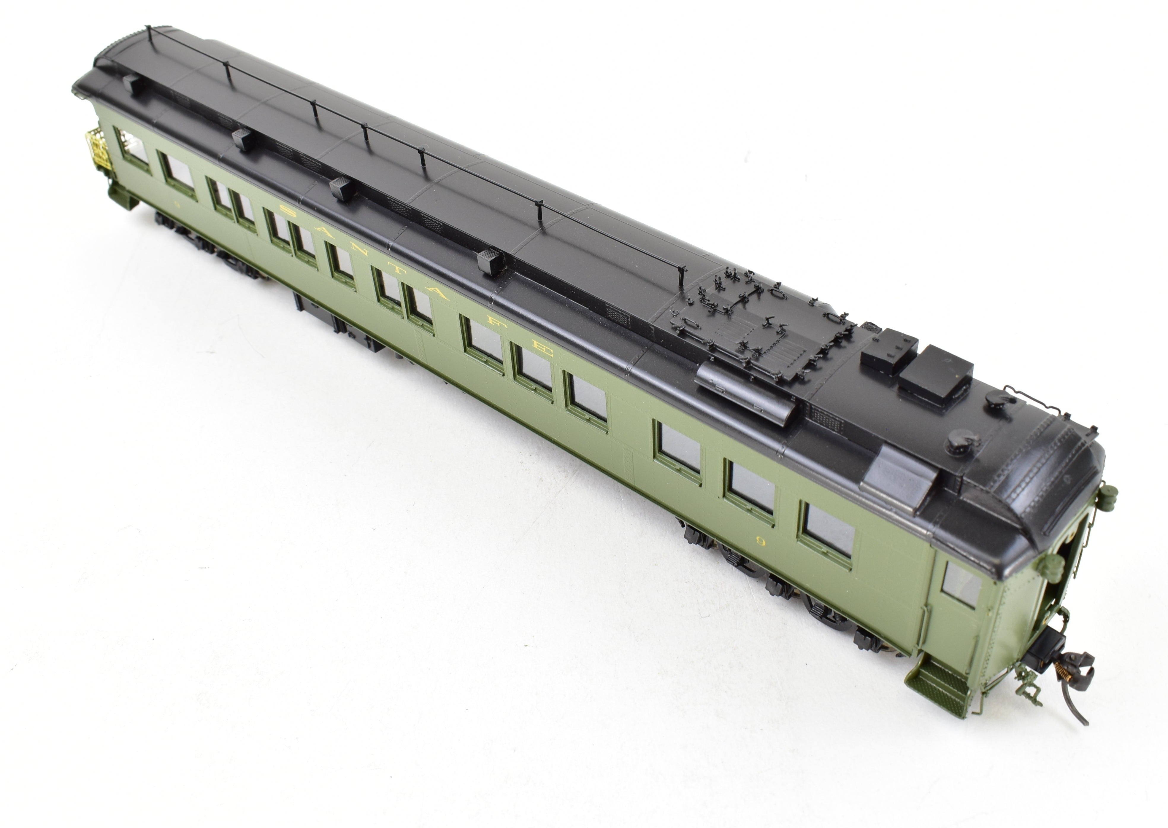 HO Scale Brass ATSF - Santa Fe Heavyweight Business Car #9 Factory Painted by Pecos River