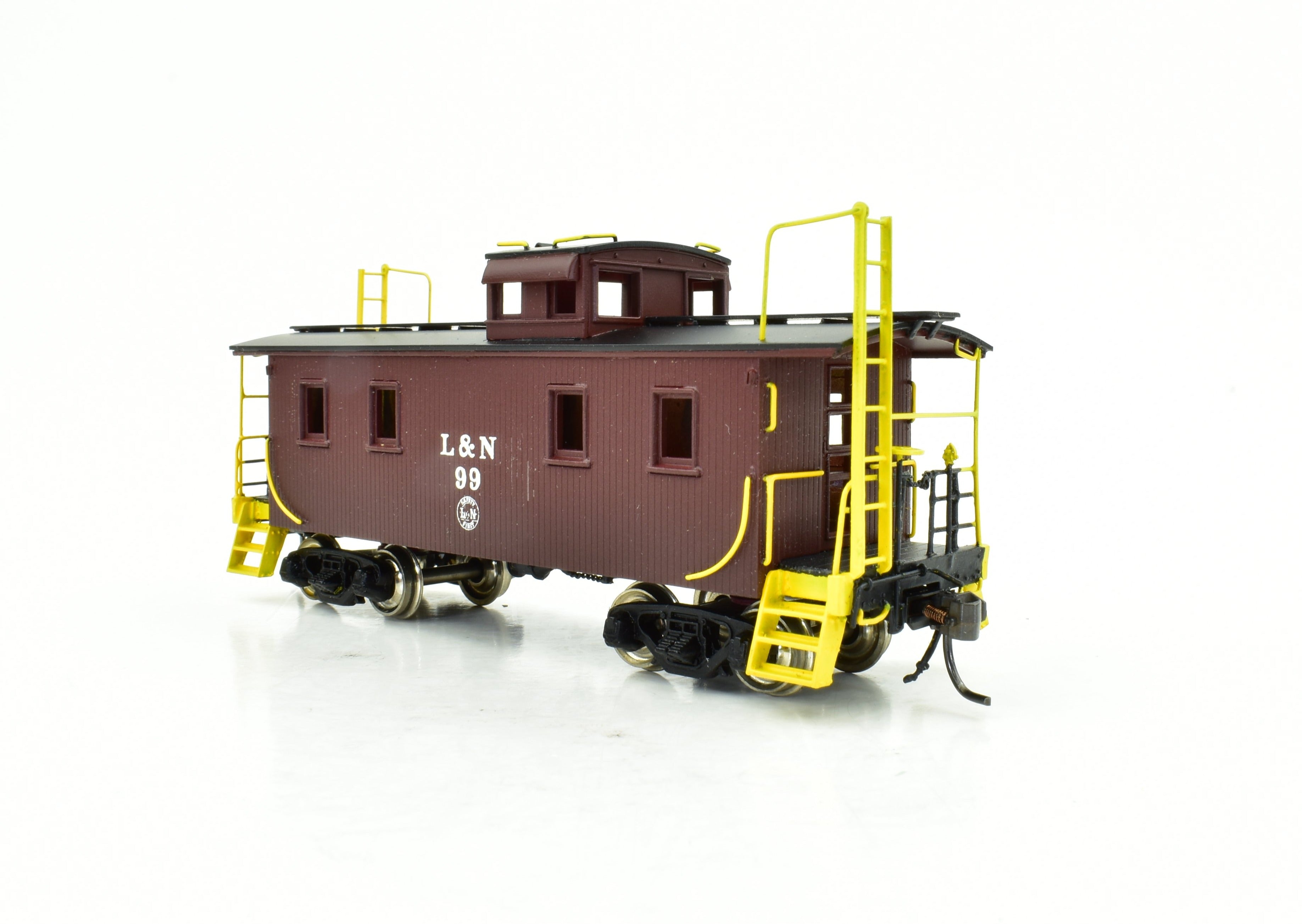 HO Scale Brass PFM SKI Louisville & Nashville NE Series Wood Caboose, Factory Painted