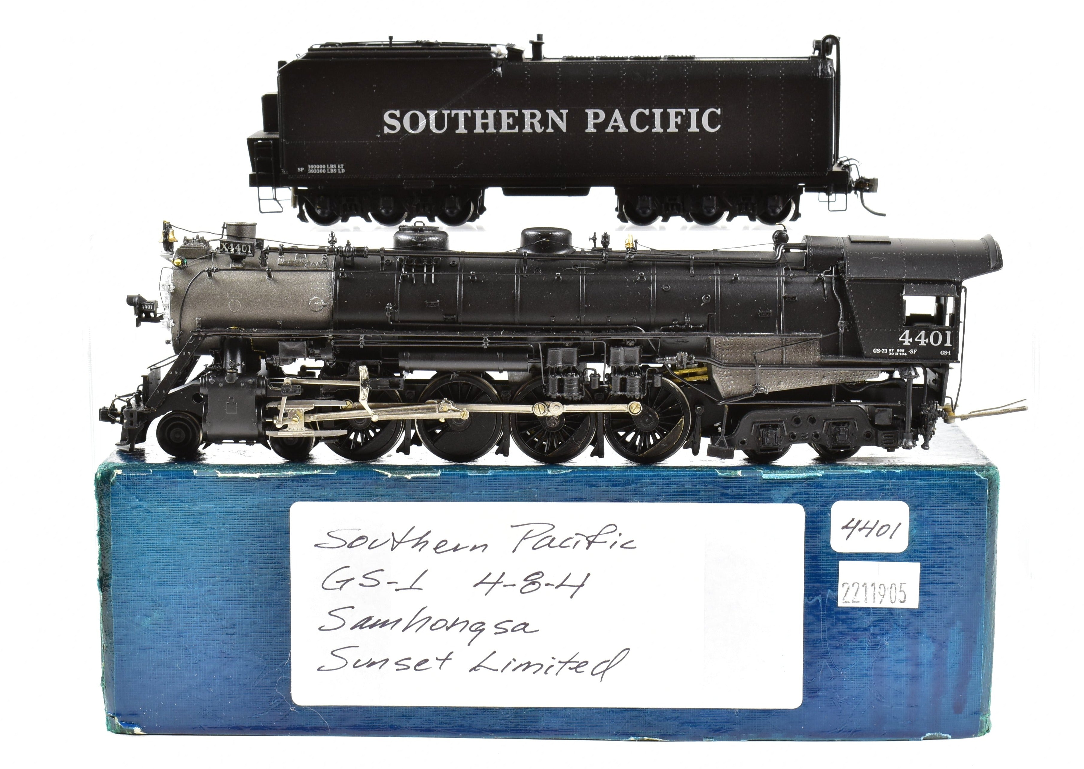 HO Scale Brass Sunset Models SP - Southern Pacific GS - 1 4 - 8 - 4 Custom Painted Model Train with Incorrect Box