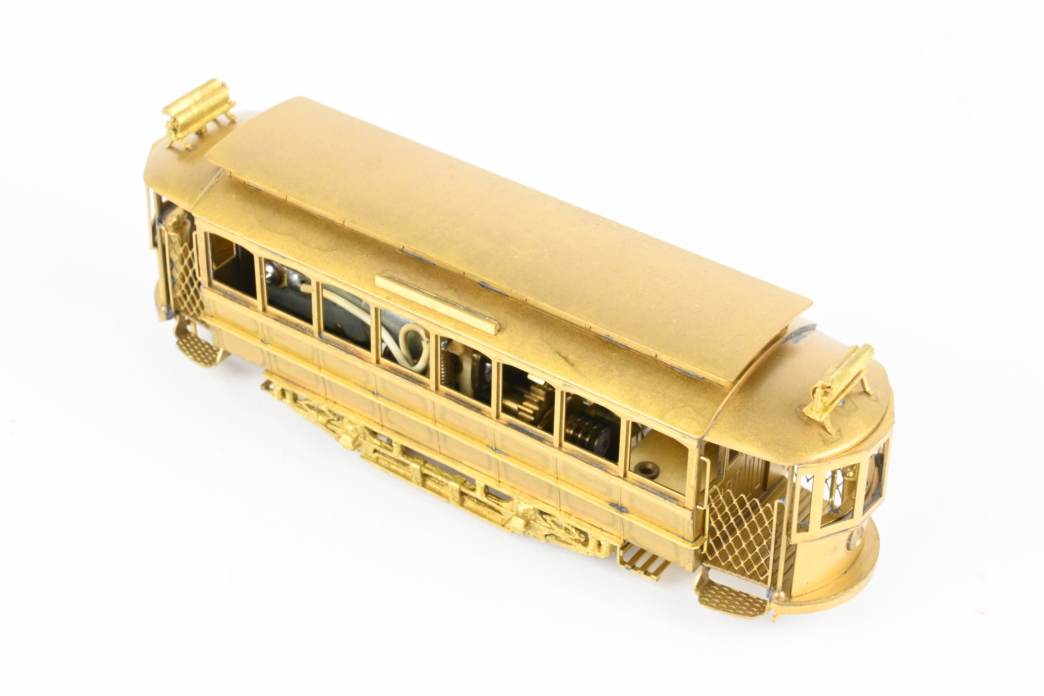 HO Scale Custom Brass Metropolitan Street Railway Single Truck Short Closed Trolley