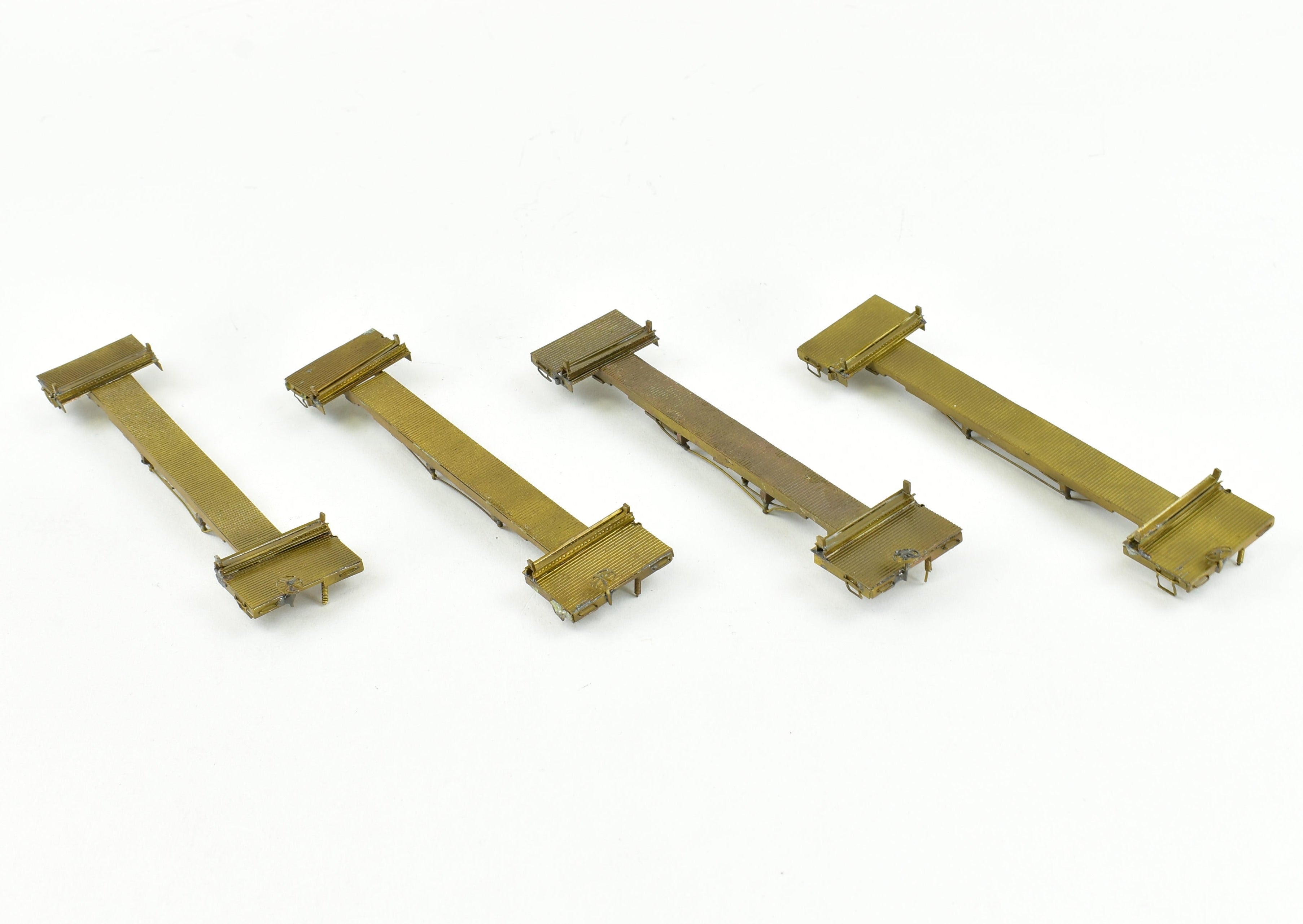 HO Brass 4-Pack 41' Log Cars from NWSL & NP, No Trucks #1