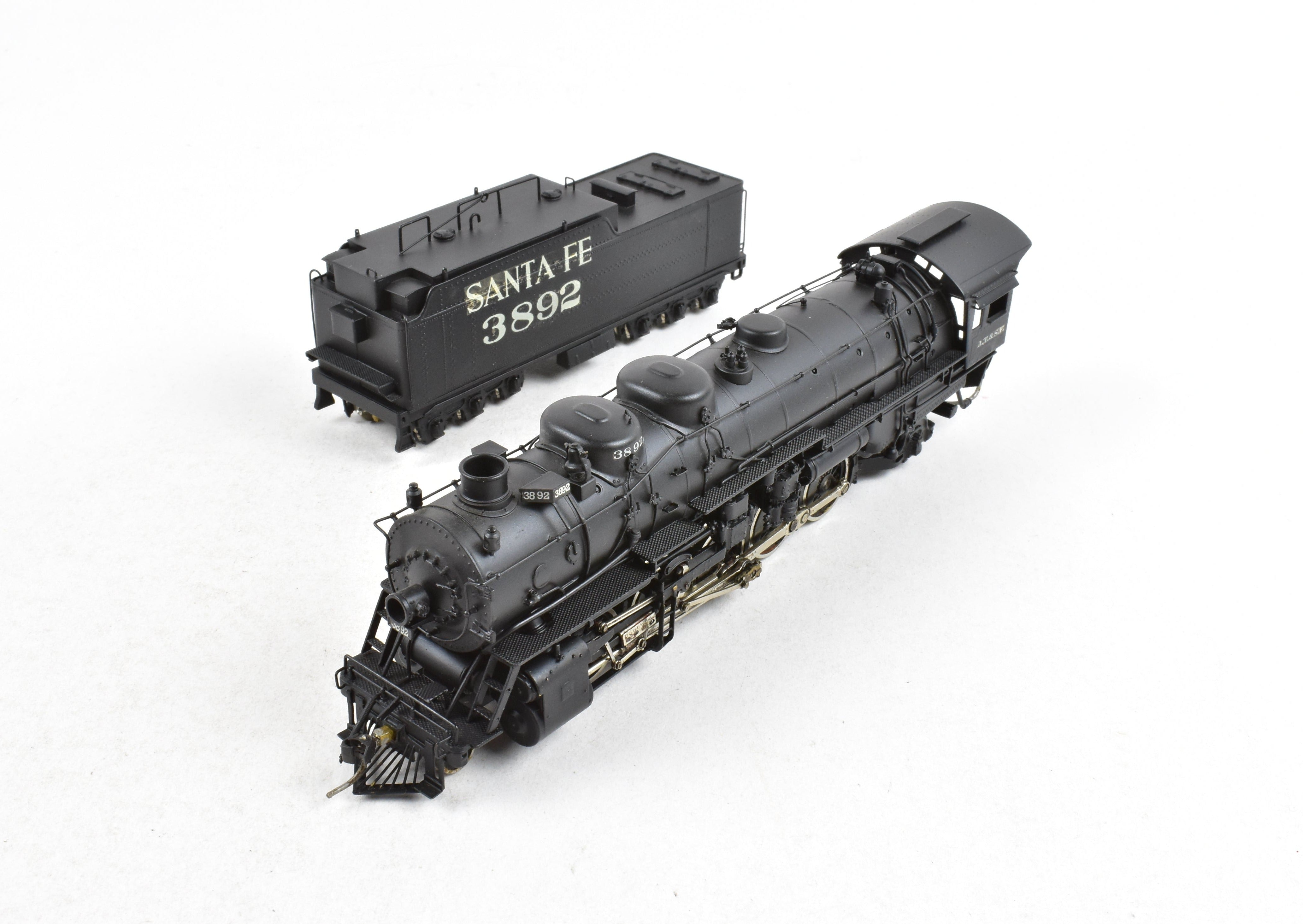 HO Scale Brass PFM Custom-Painted United ATSF Santa Fe 2-10-2 3800 Class No. 3892