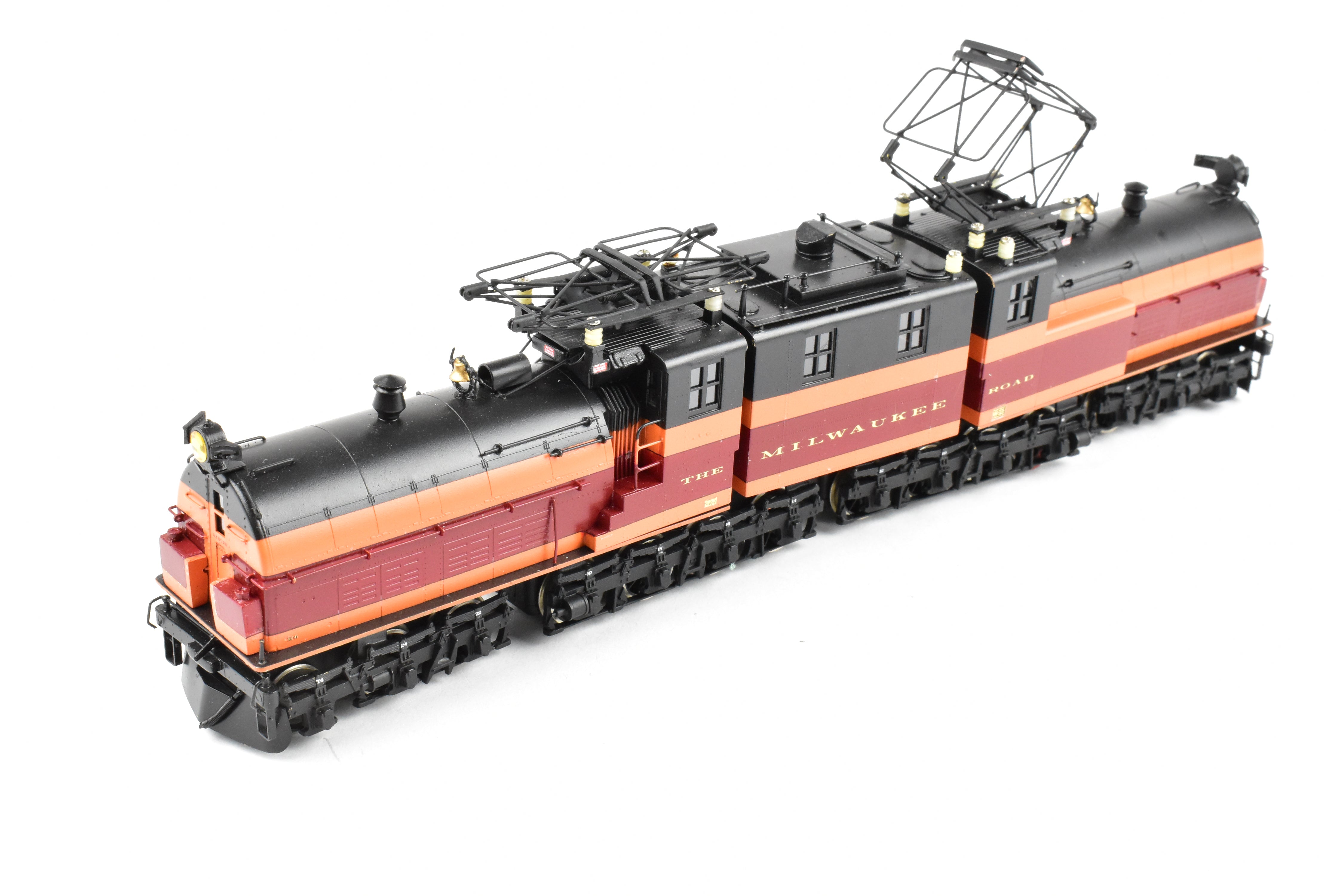 HO Scale Brass NJ Custom Brass Milwaukee Road EP-2 BI-Polar Gearless Electric Model Train with Professional Painting, Model No. E4
