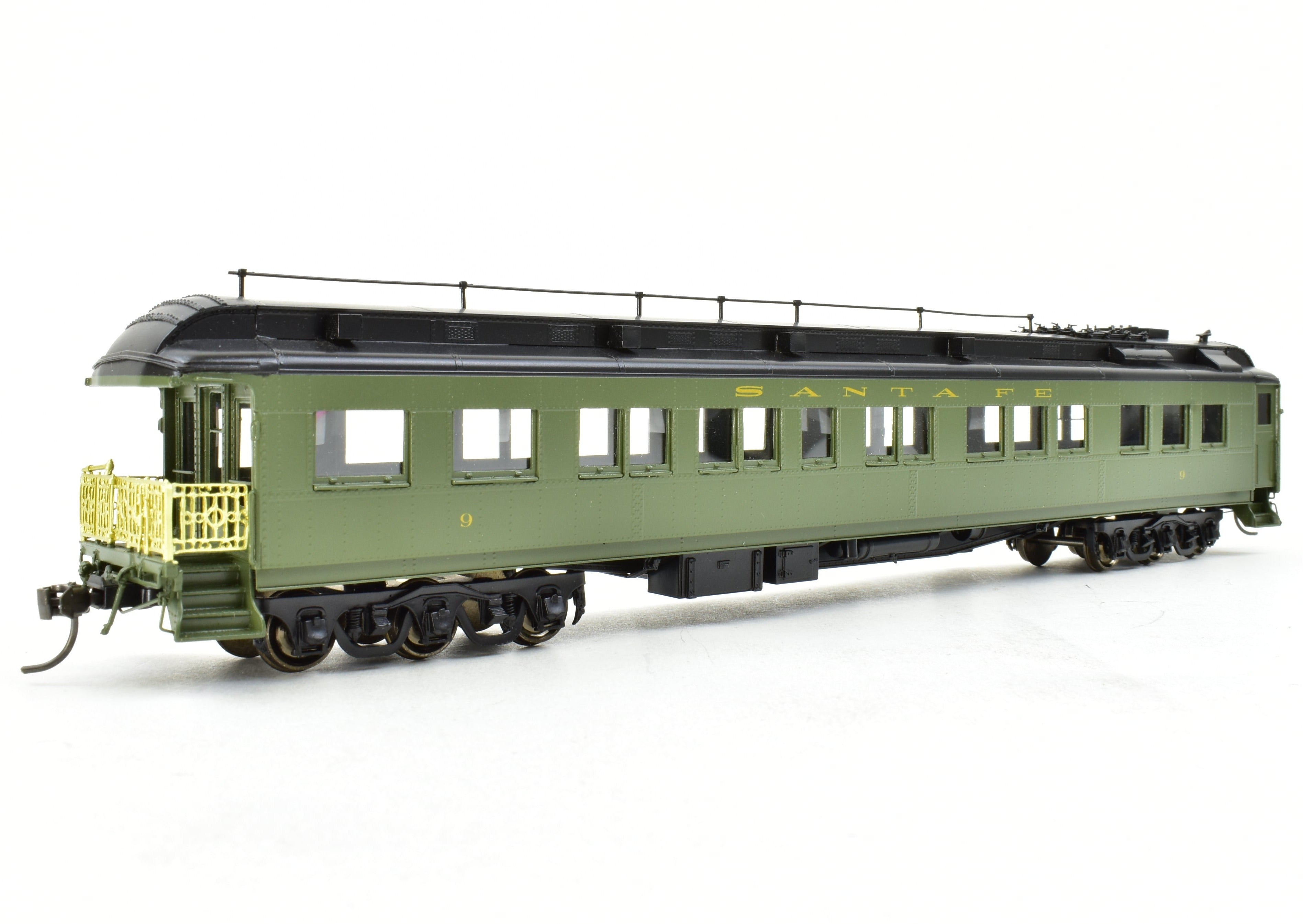 HO Scale Brass ATSF - Santa Fe Heavyweight Business Car #9 Factory Painted by Pecos River