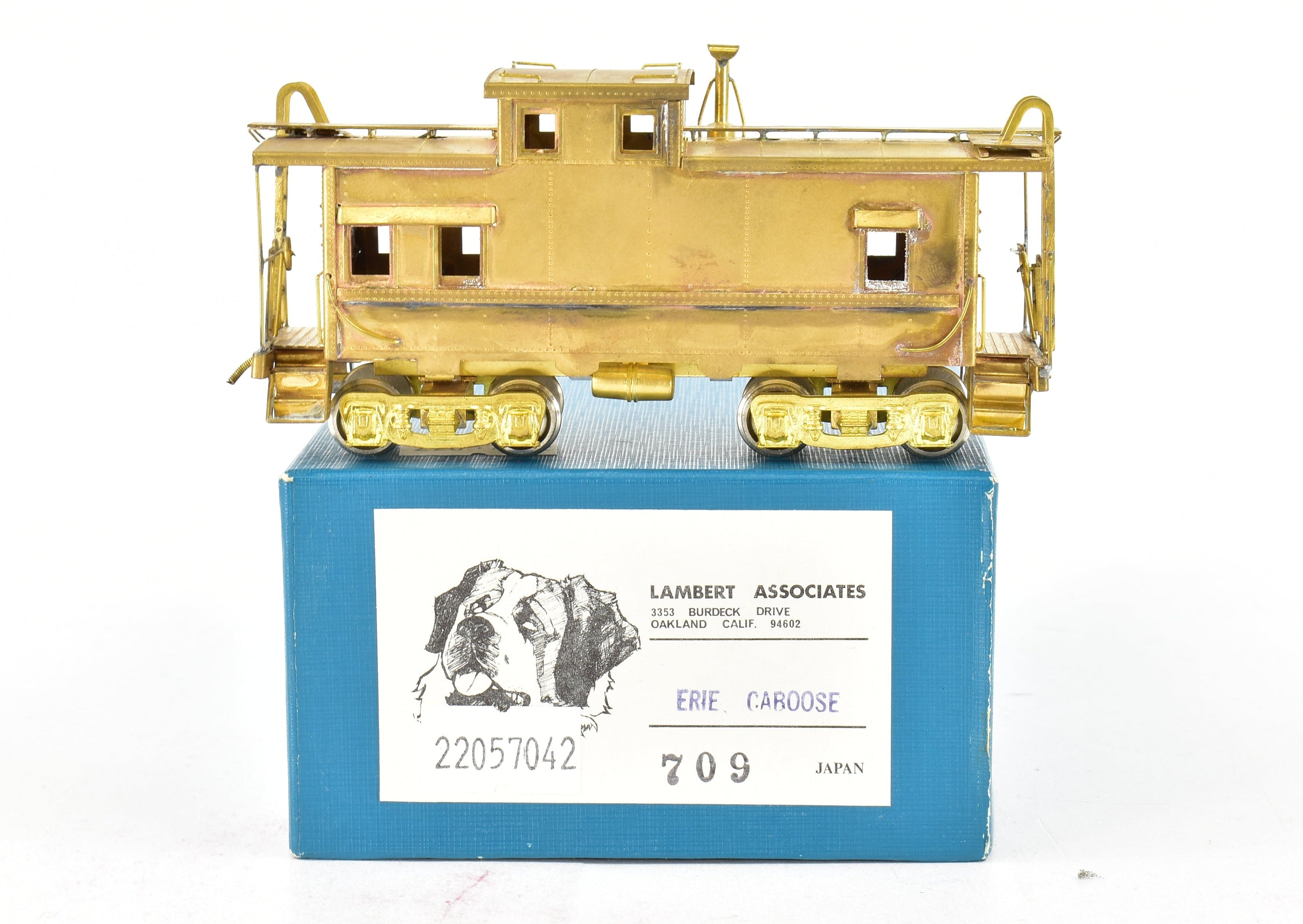 1973 Imported HO Scale Brass Erie Railroad Caboose by Lambert