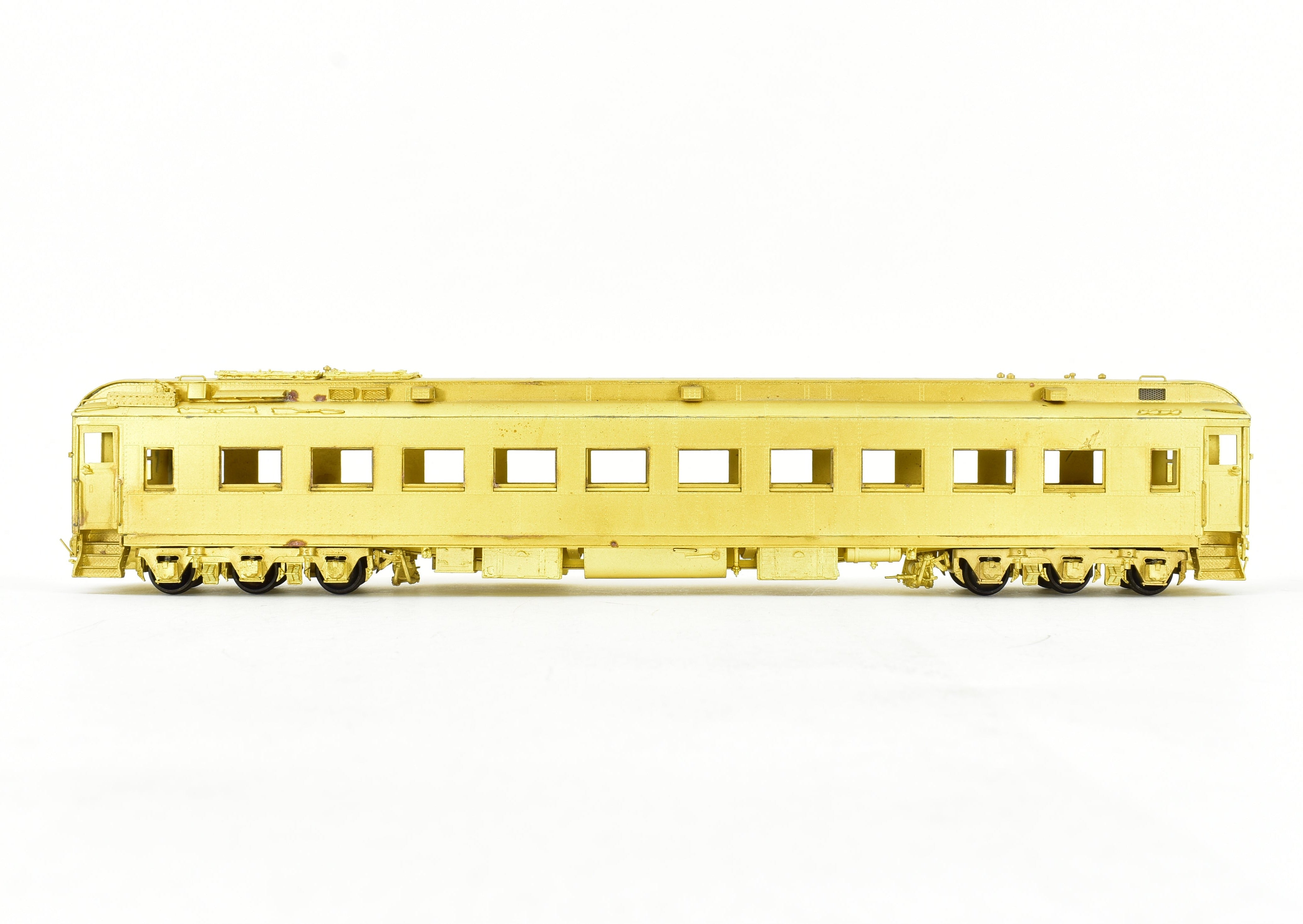 HO Scale Brass Model of Pecos River Brass ATSF - Santa Fe Heavyweight Chair Smoker with AC, Numbered from 1039 to 1049