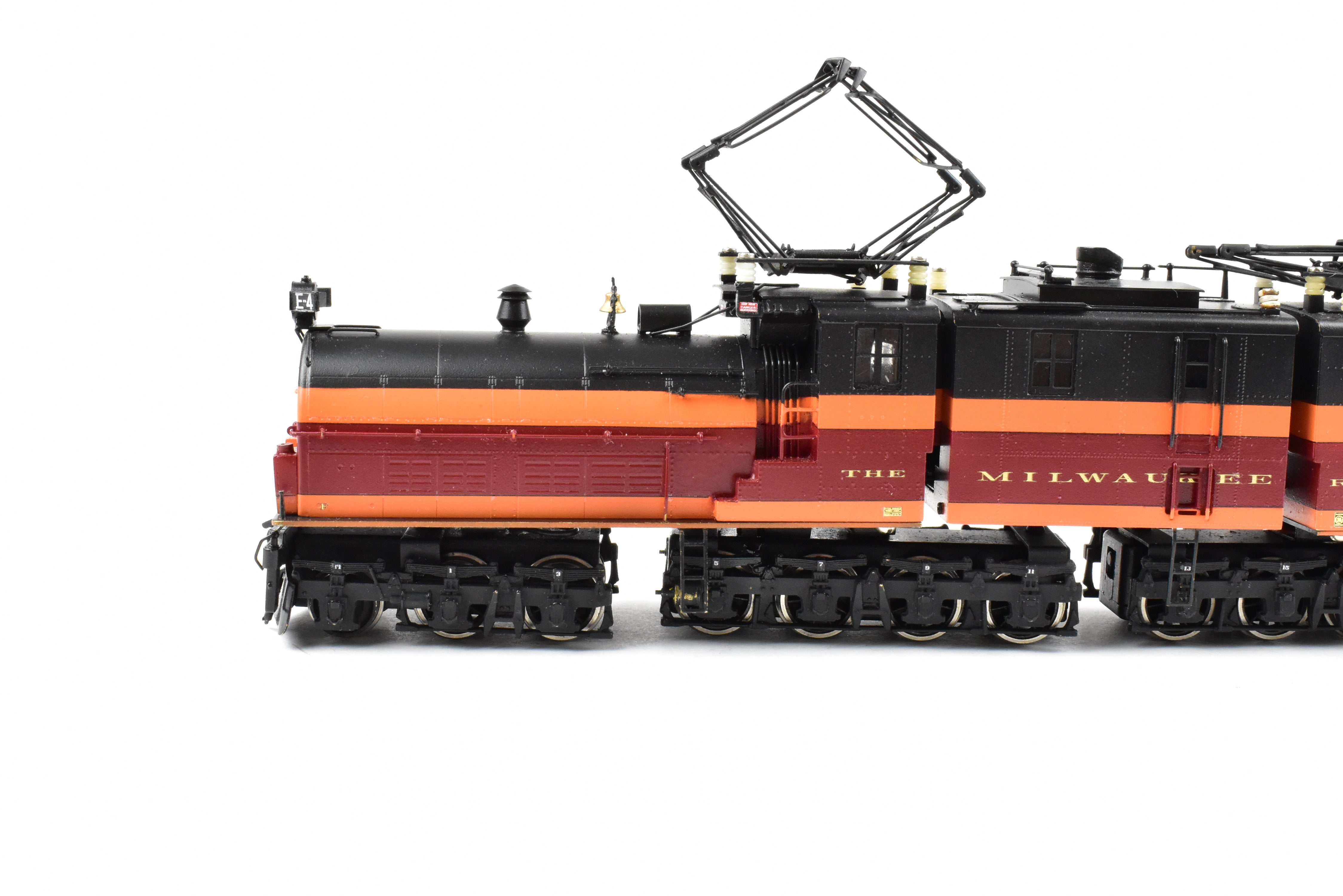 HO Scale Brass NJ Custom Brass Milwaukee Road EP-2 BI-Polar Gearless Electric Model Train with Professional Painting, Model No. E4