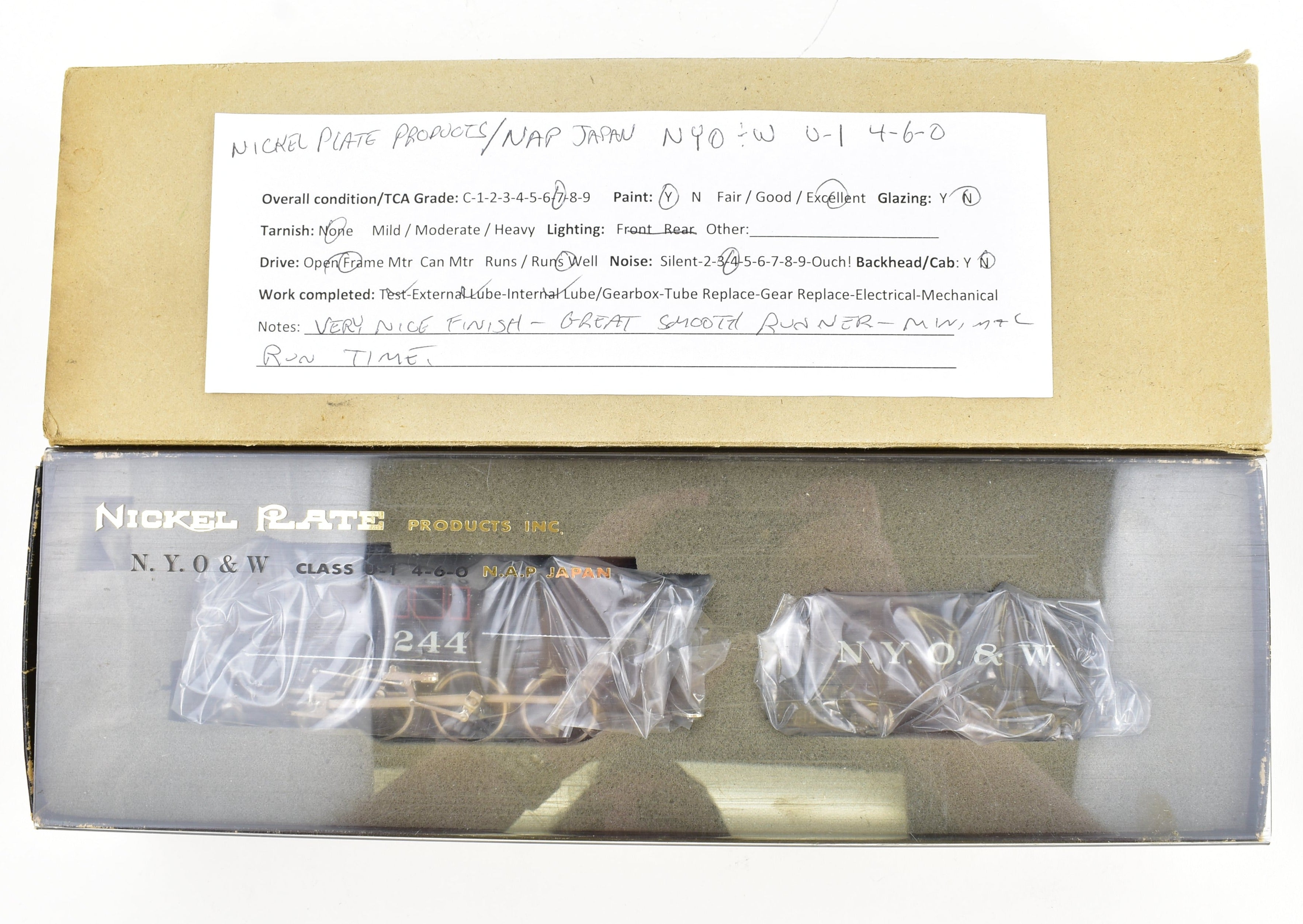 HO Scale Brass NPP Nickel - Plated New York Ontario & Western U - 1 4 - 6 - 0 Camelback Locomotive