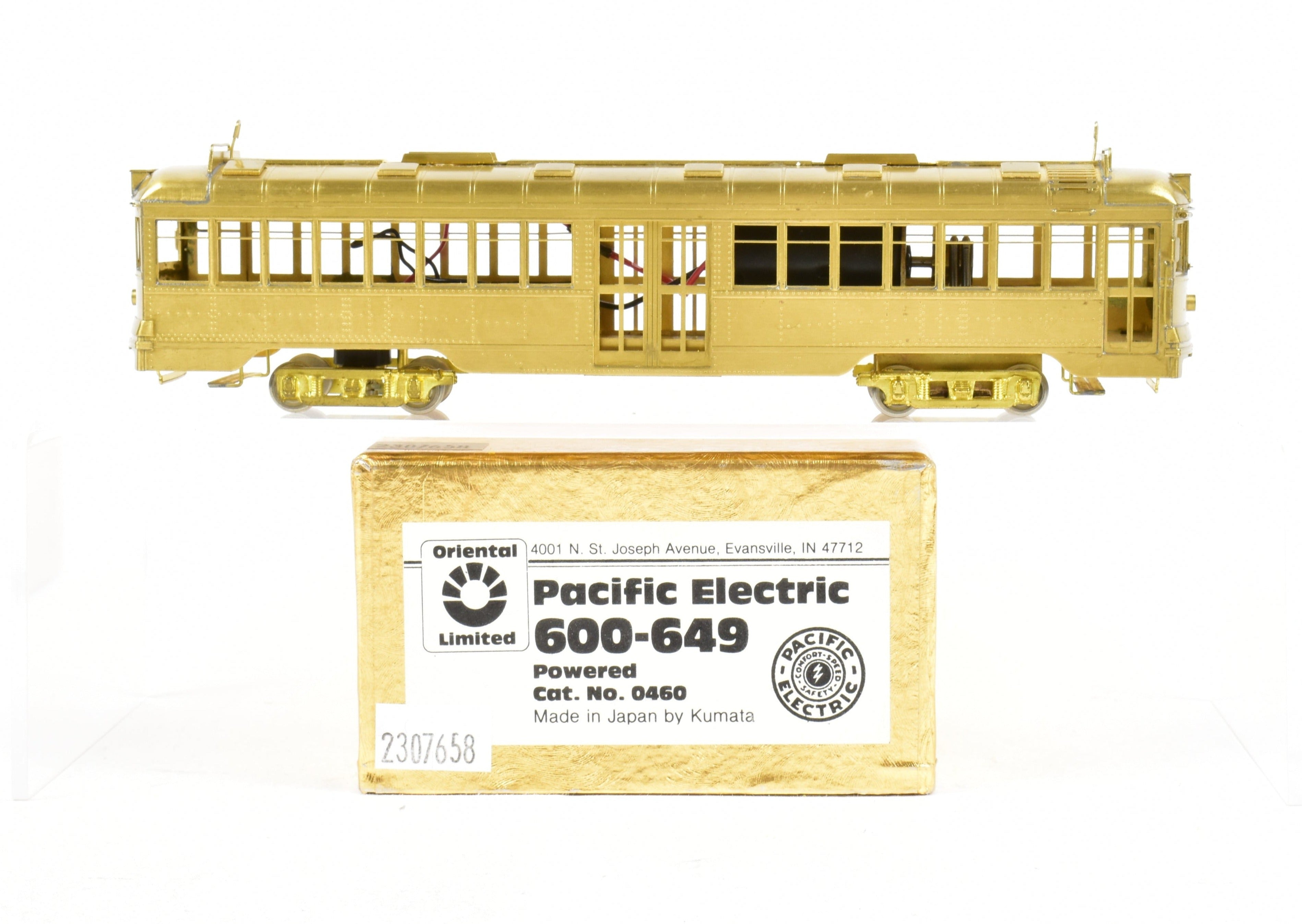 HO Scale Brass Oriental Limited Pacific Electric Hollywood Car, Powered Models Ranging from #600 to #649