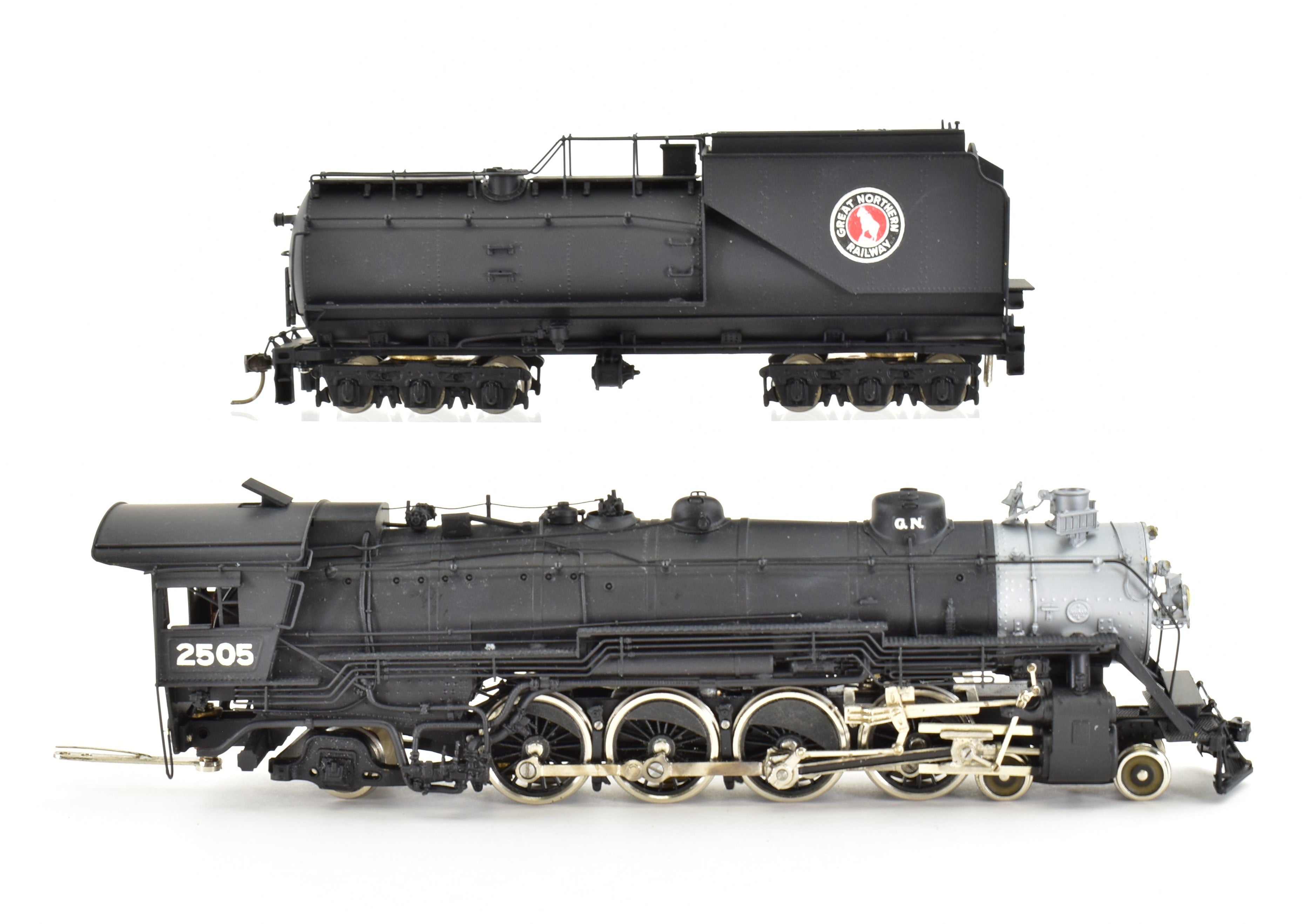 HO Scale Brass PFM - Tenshodo Great Northern 4-8-2 Class P-2 Factory Painted Can Motor Locomotive