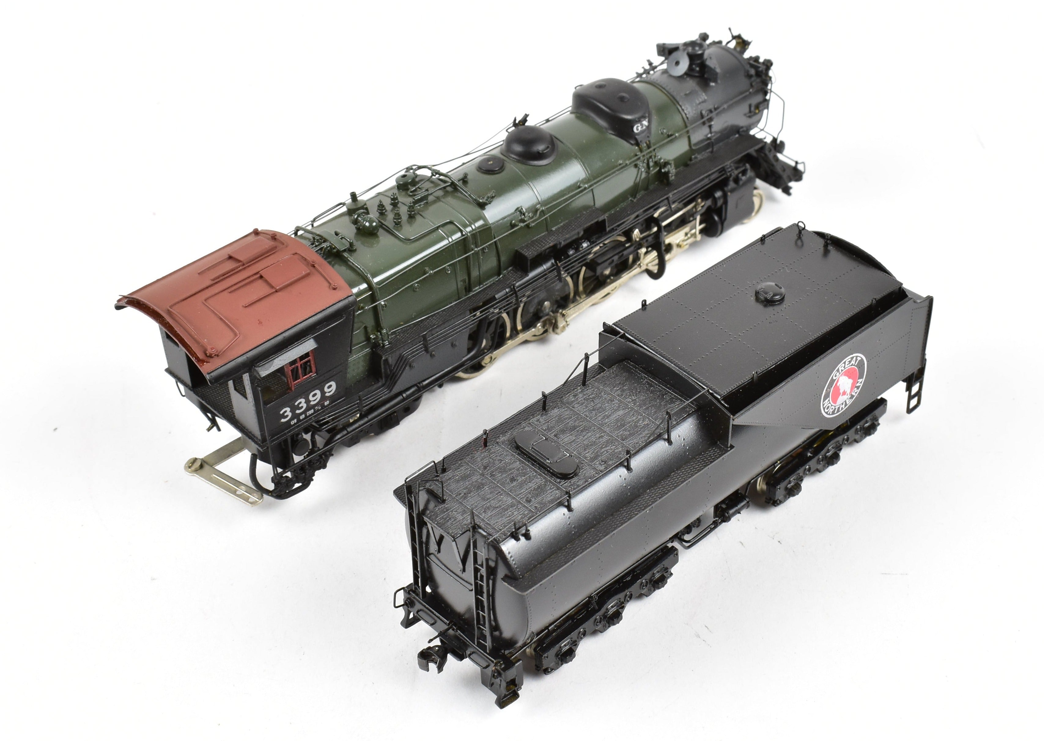 HO Scale Brass Great Northern 2-8-2 Class O-8 Open Cab Custom Painted Sunset Model
